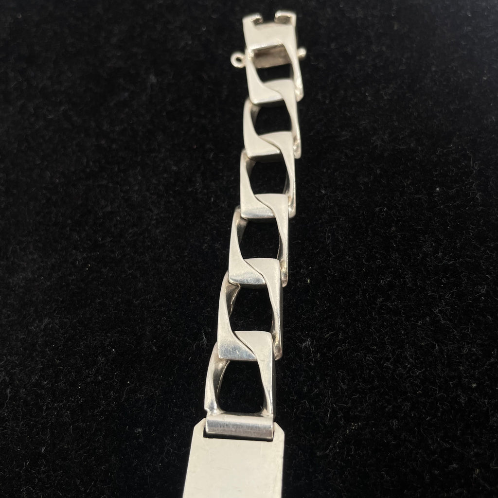 925 HEAVY CURB LINK ID BRACELET 9" 11MM