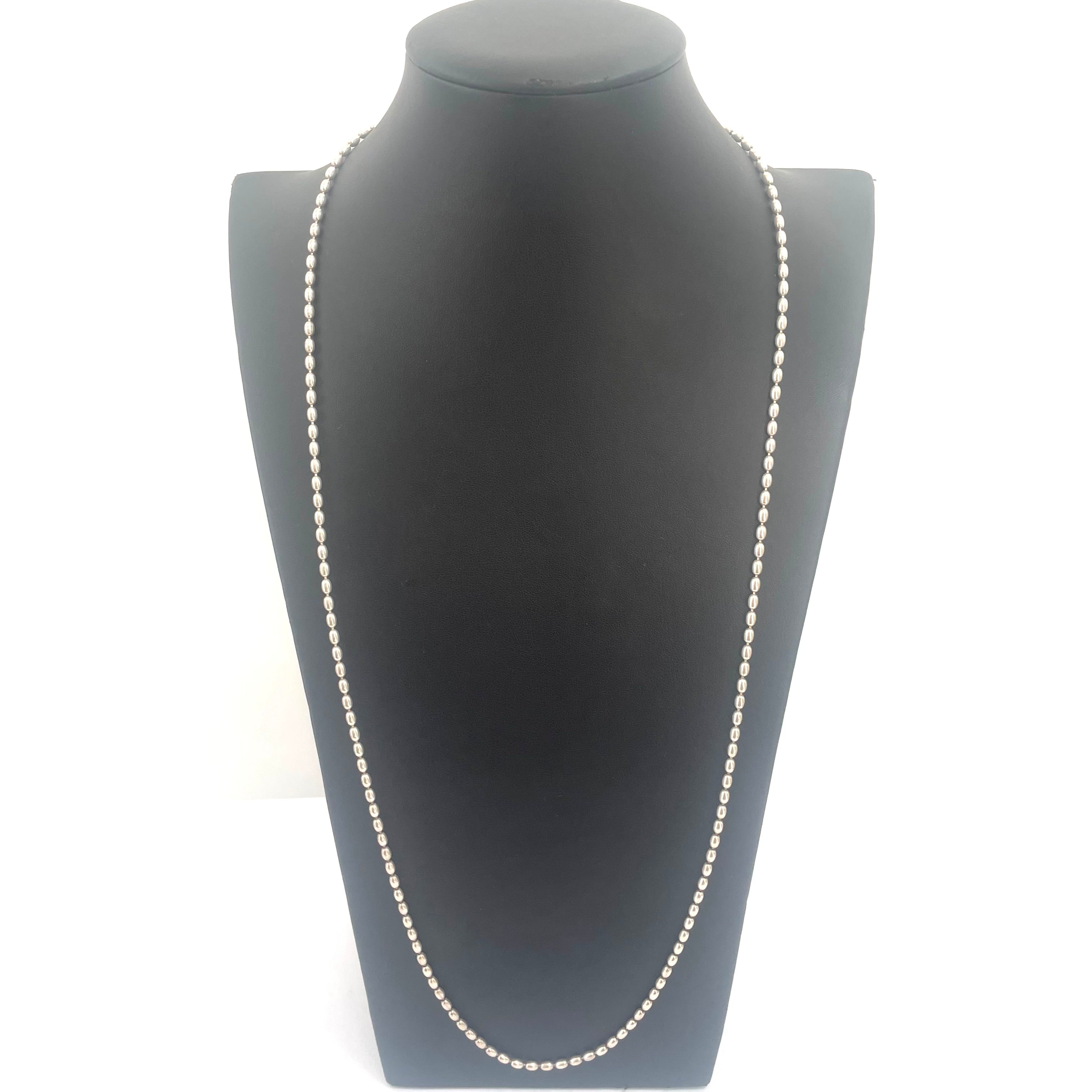 925 SILVER BEAD CHAIN 32" 2MM
