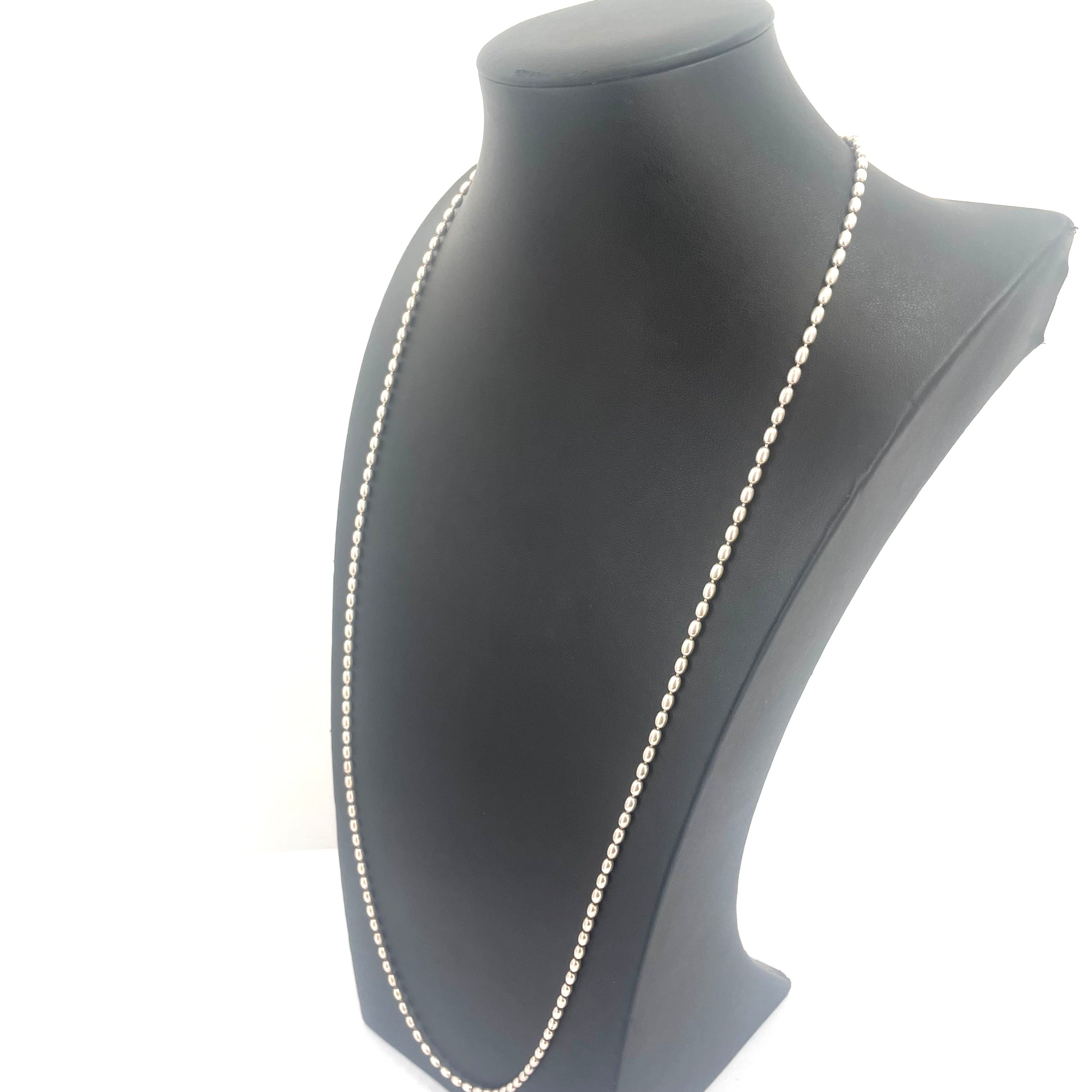 925 SILVER BEAD CHAIN 32" 2MM