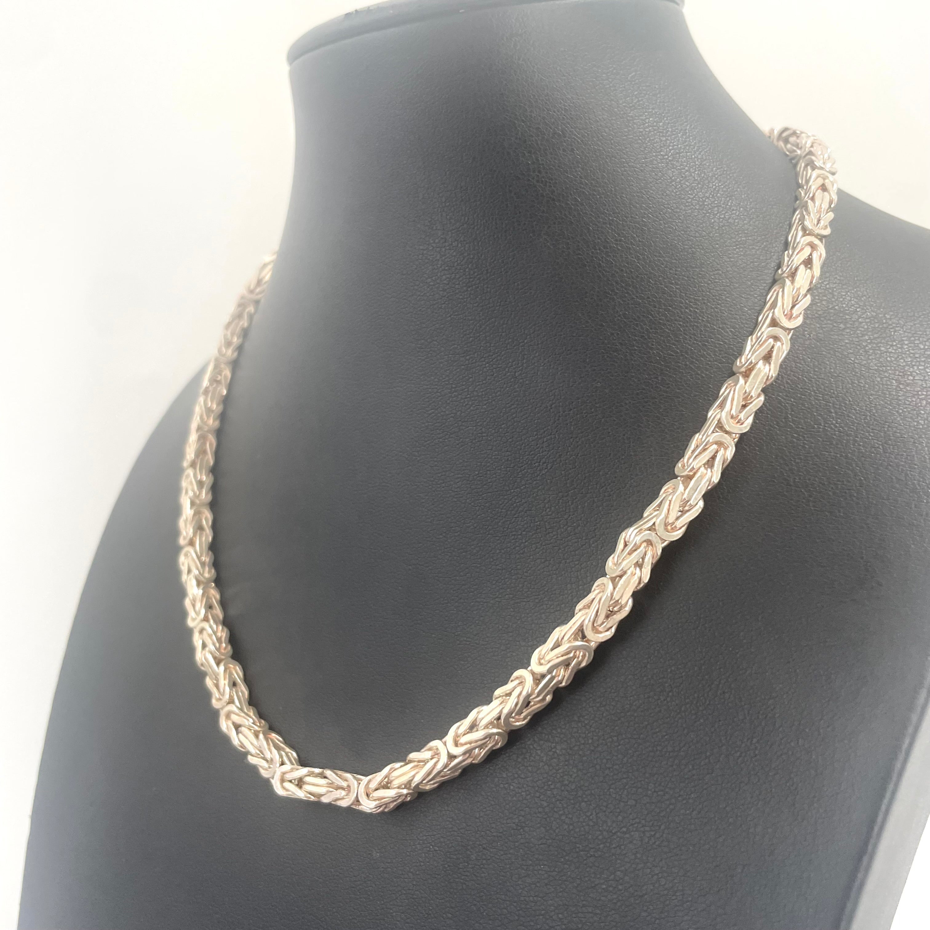 925 SILVER BYZANTINE CHAIN 18" 5MM