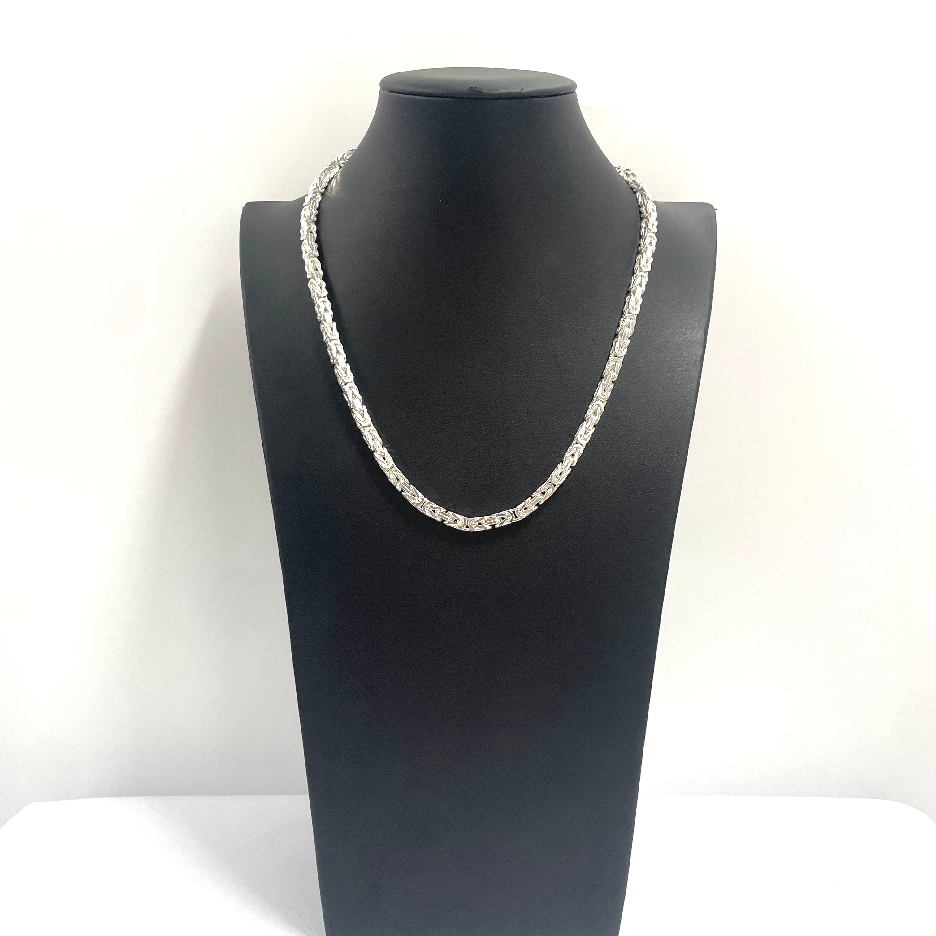 925 SILVER BYZANTINE CHAIN 20" 5MM