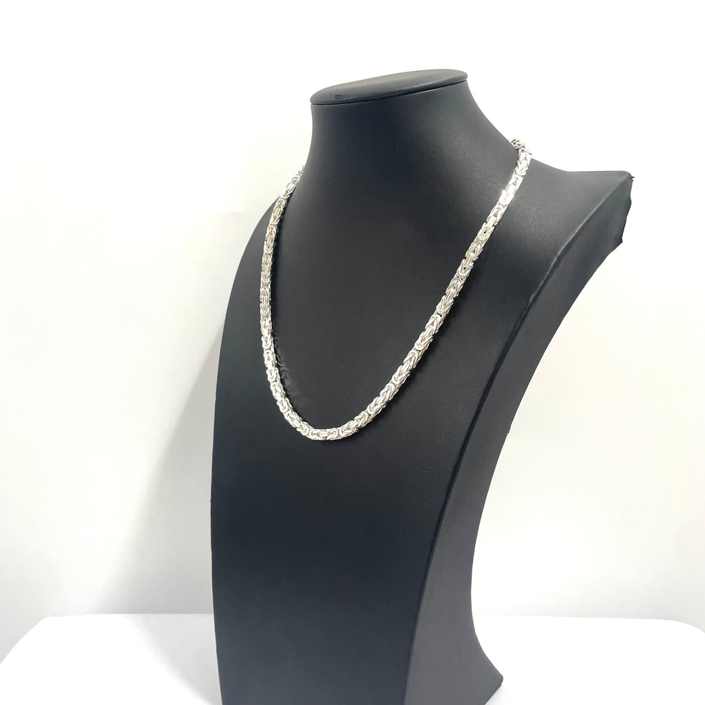 925 SILVER BYZANTINE CHAIN 20" 5MM
