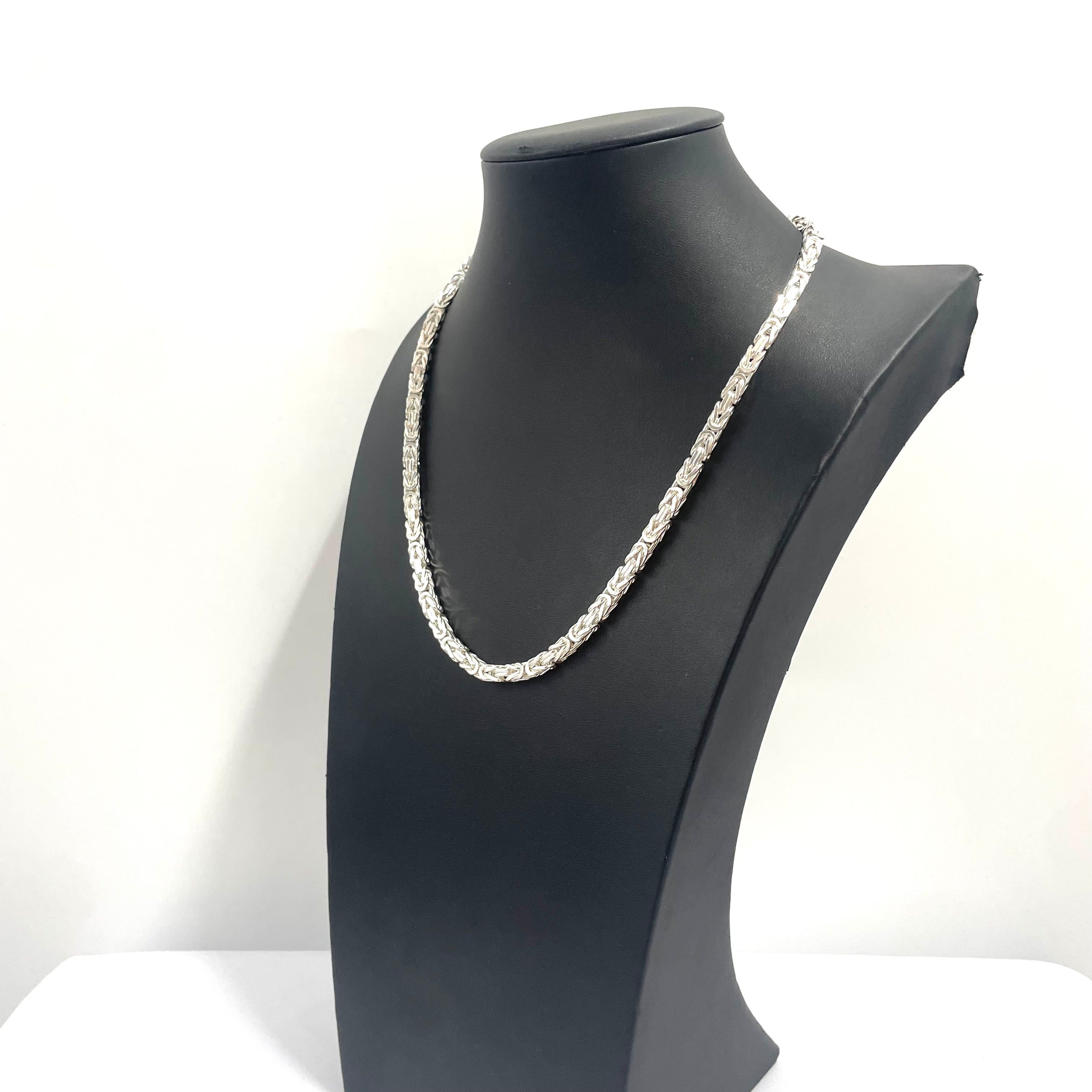 925 SILVER BYZANTINE CHAIN 20" 5MM