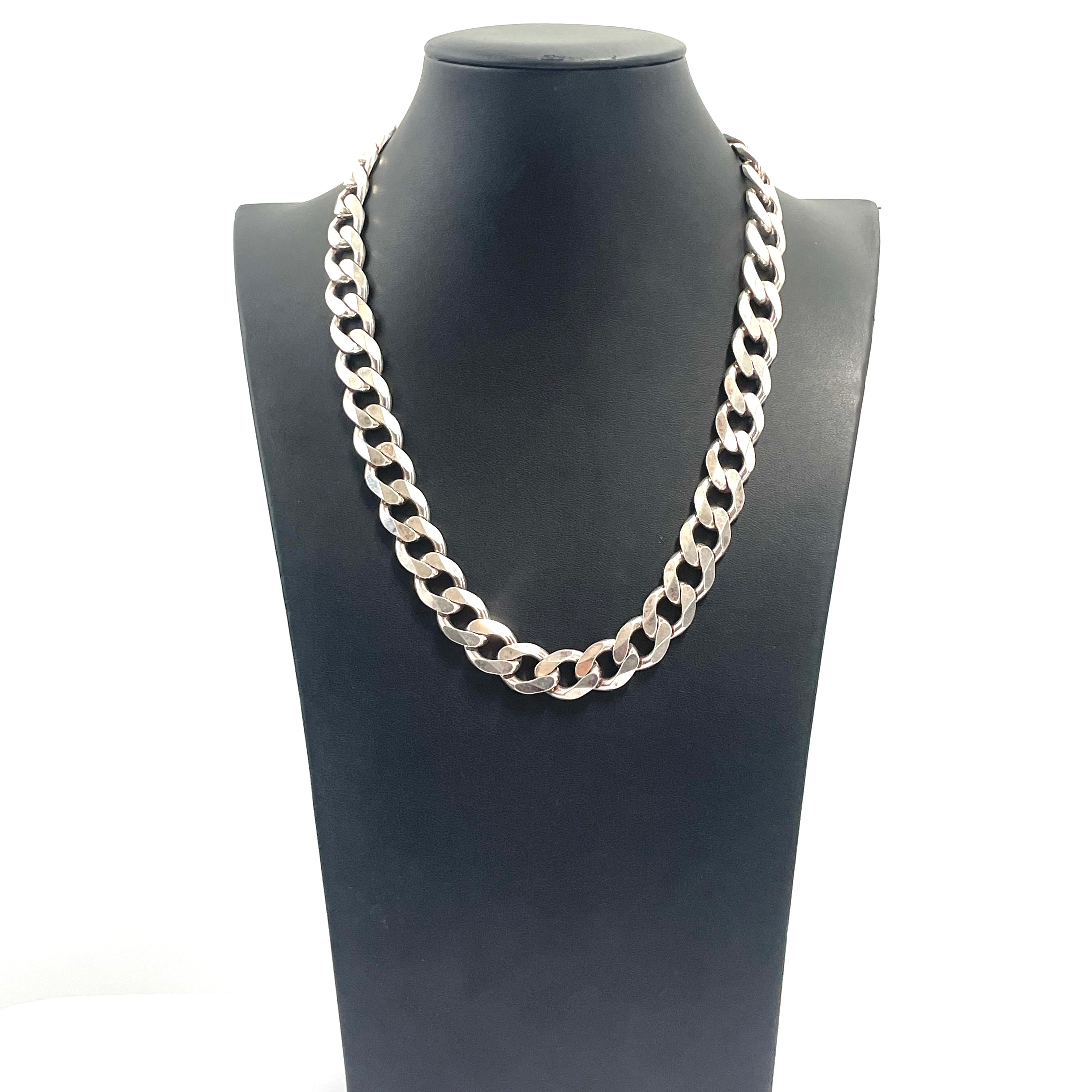 925 SILVER CUBAN CURB CHAIN 20" 13MM