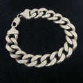 925 SILVER CURB BRACELET 9.5" 14MM