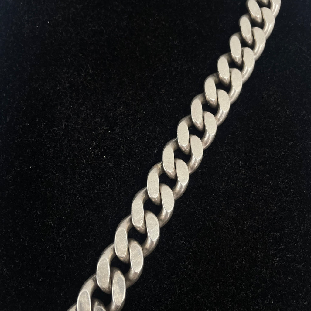 925 SILVER CURB BRACELET 9.5" 14MM