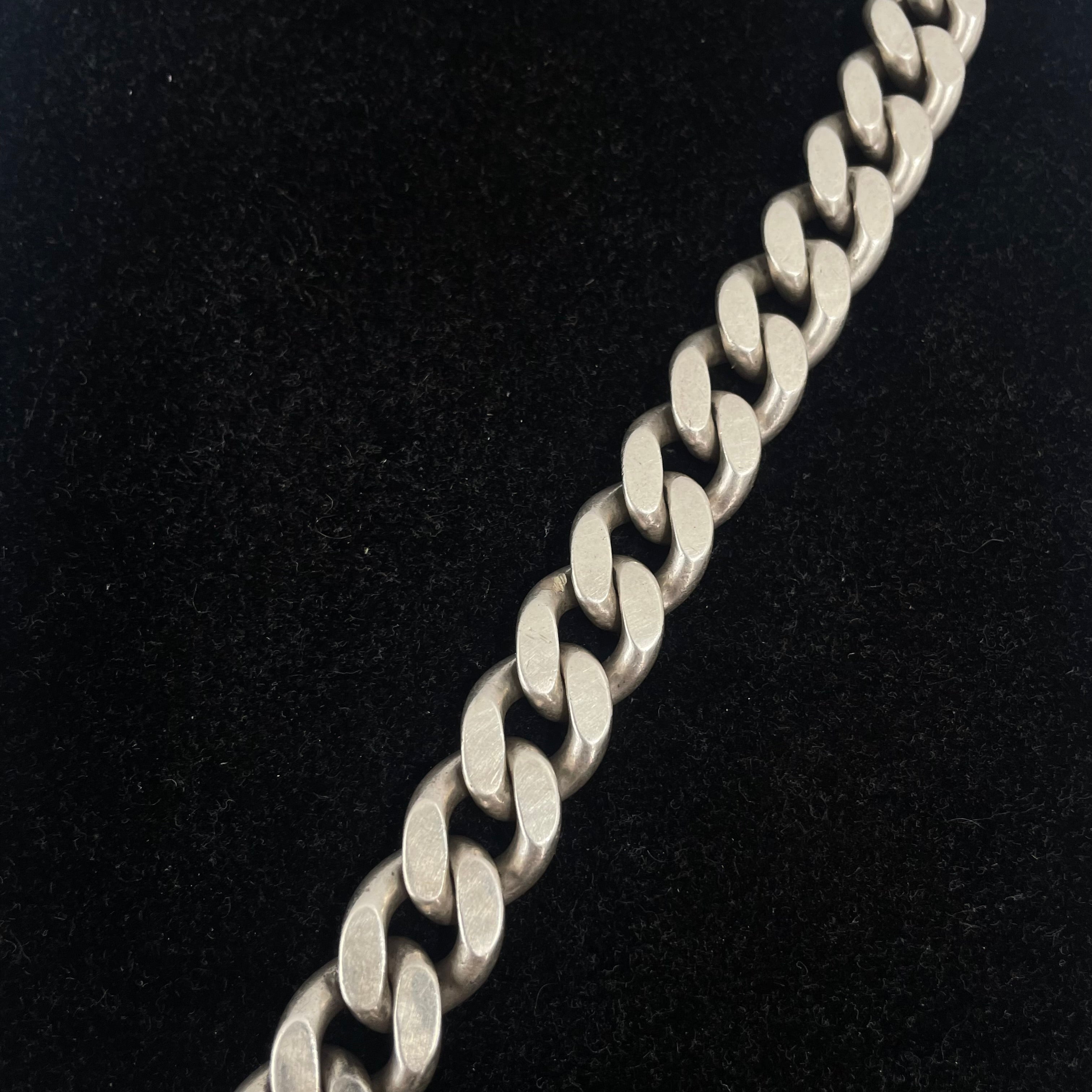 925 SILVER CURB BRACELET 9.5" 14MM