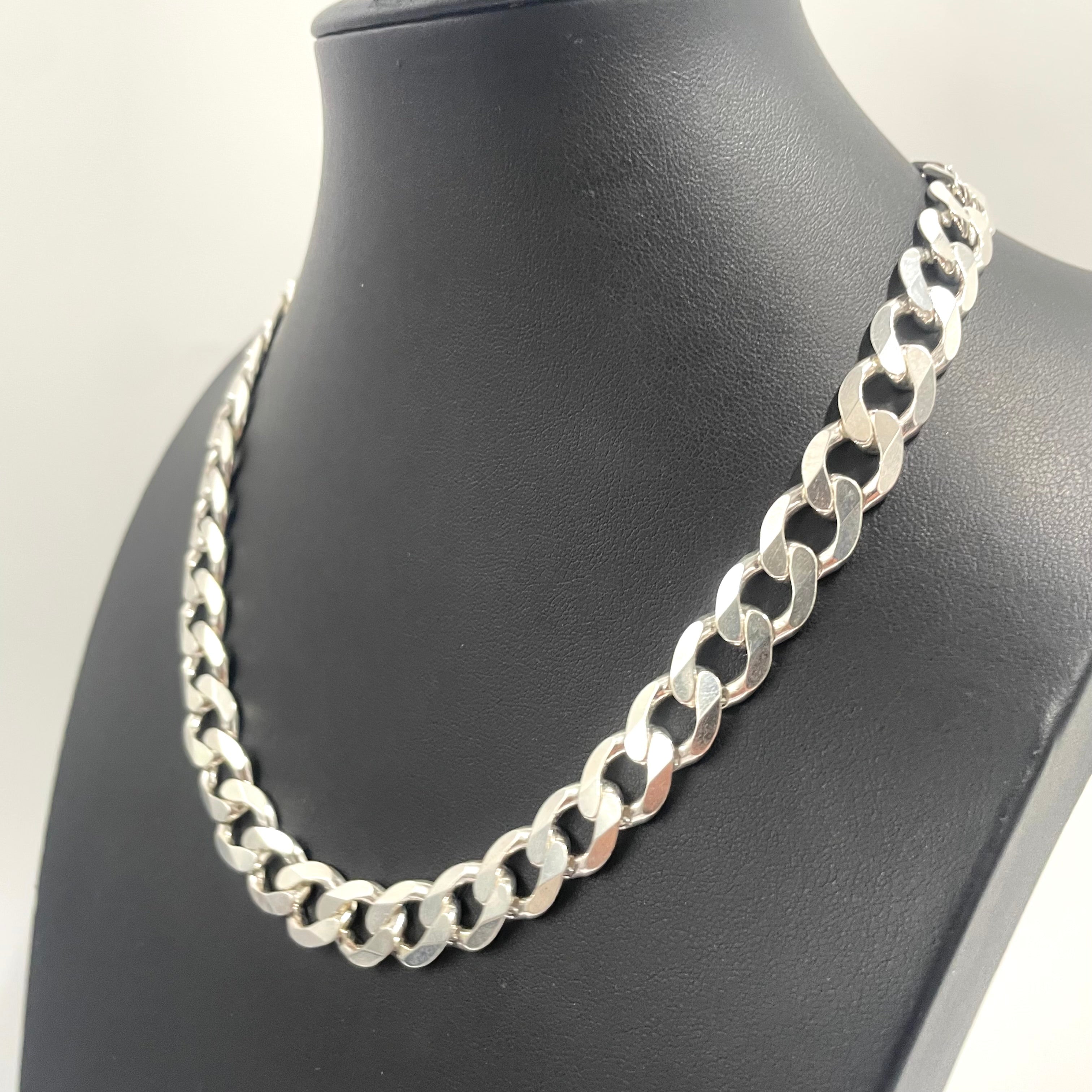 925 SILVER CURB CHAIN 18" 11MM