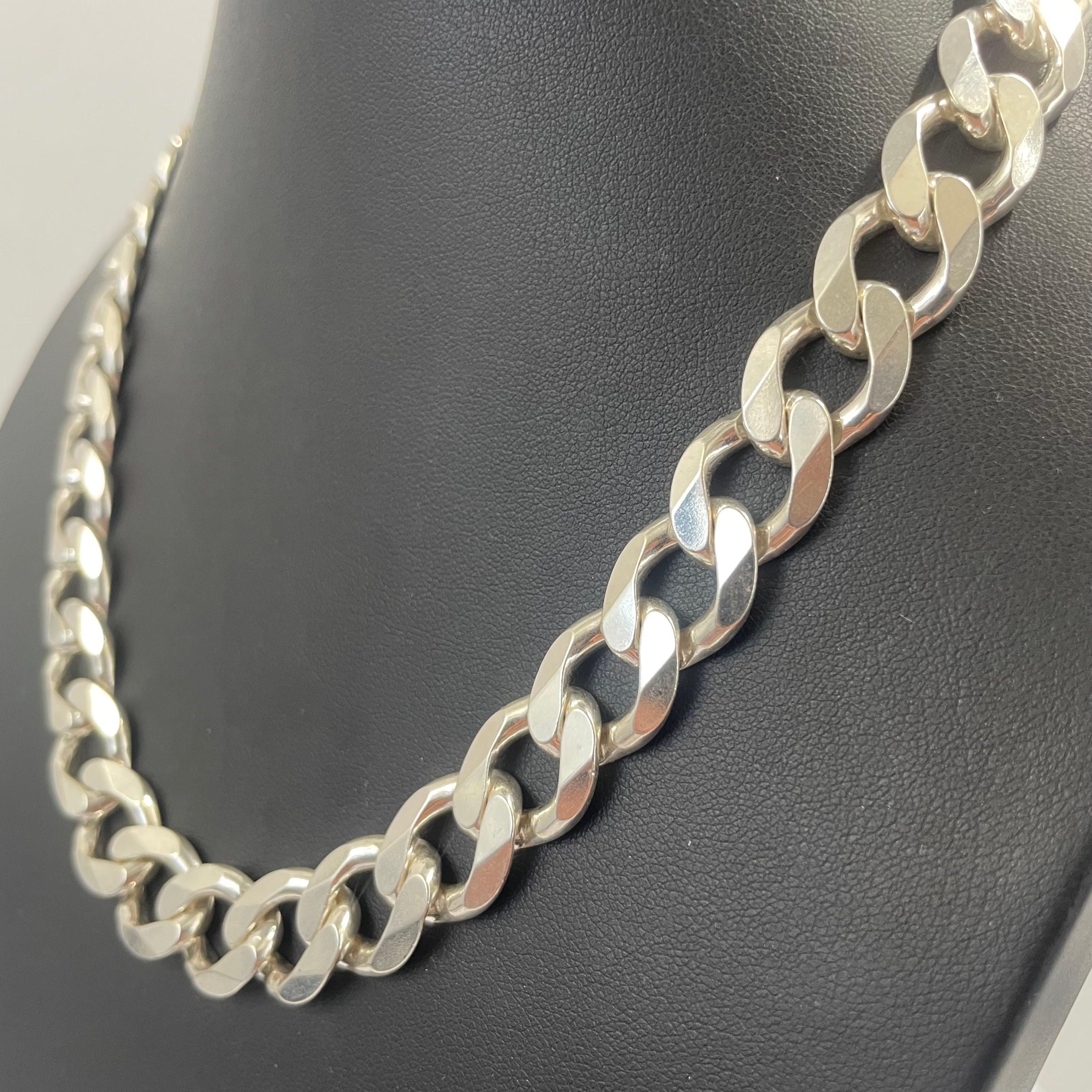 925 SILVER CURB CHAIN 18" 12MM