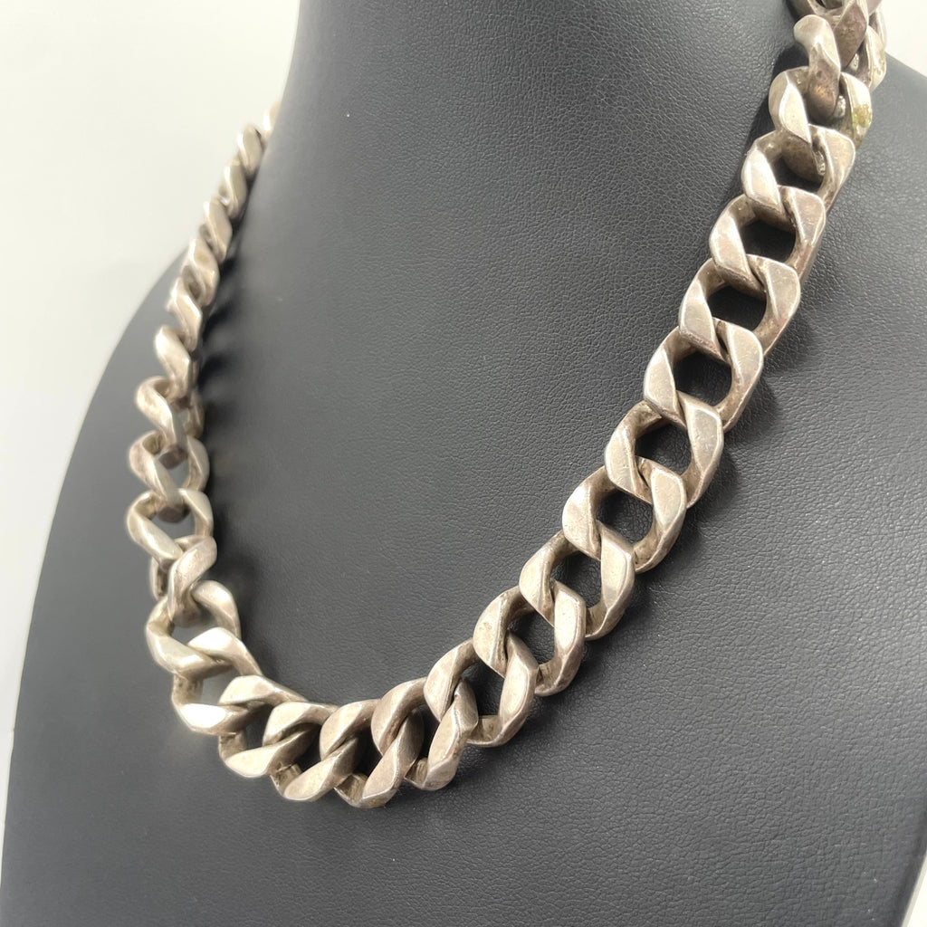 925 SILVER CURB CHAIN 18" 13MM