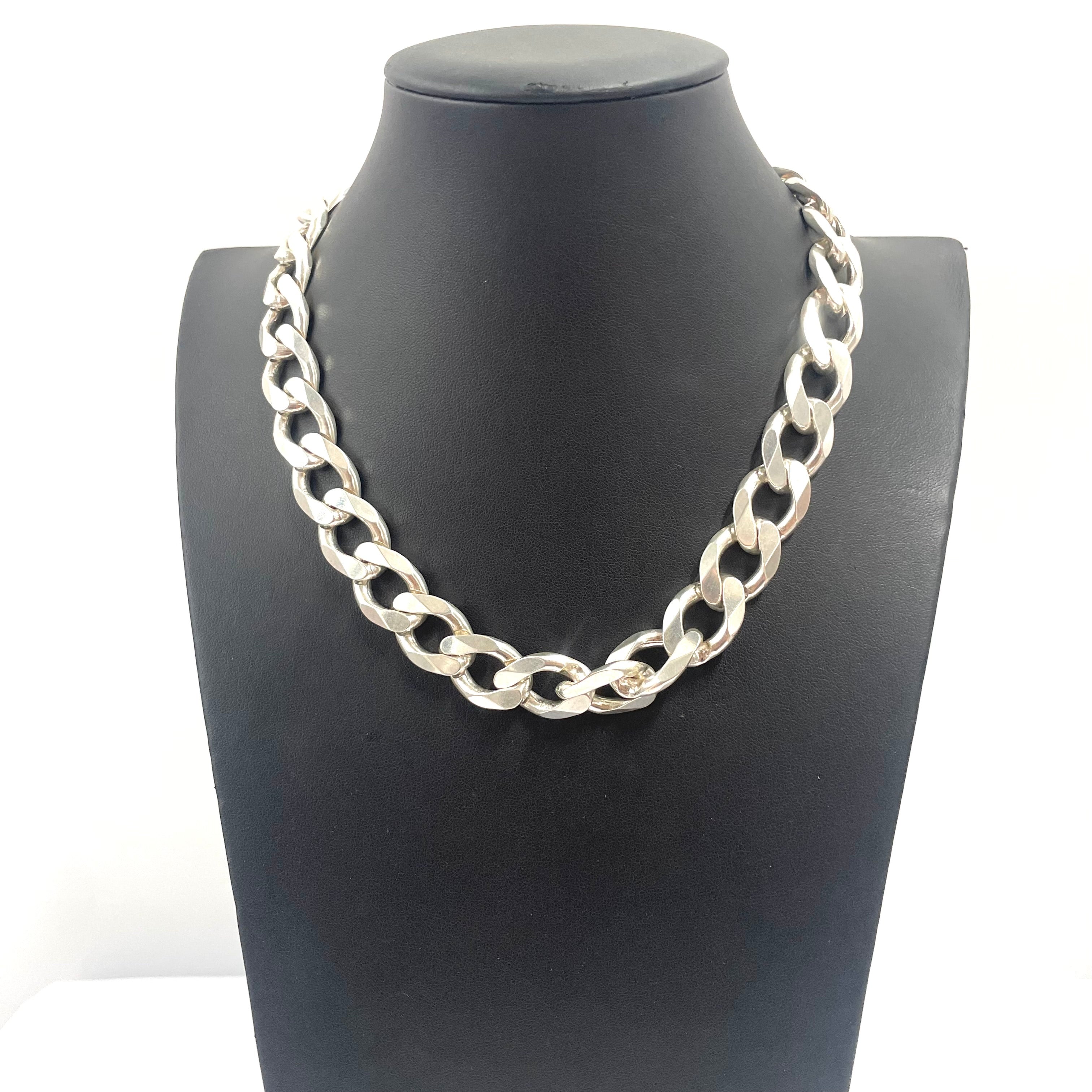 925 SILVER CURB CHAIN 18" 15MM