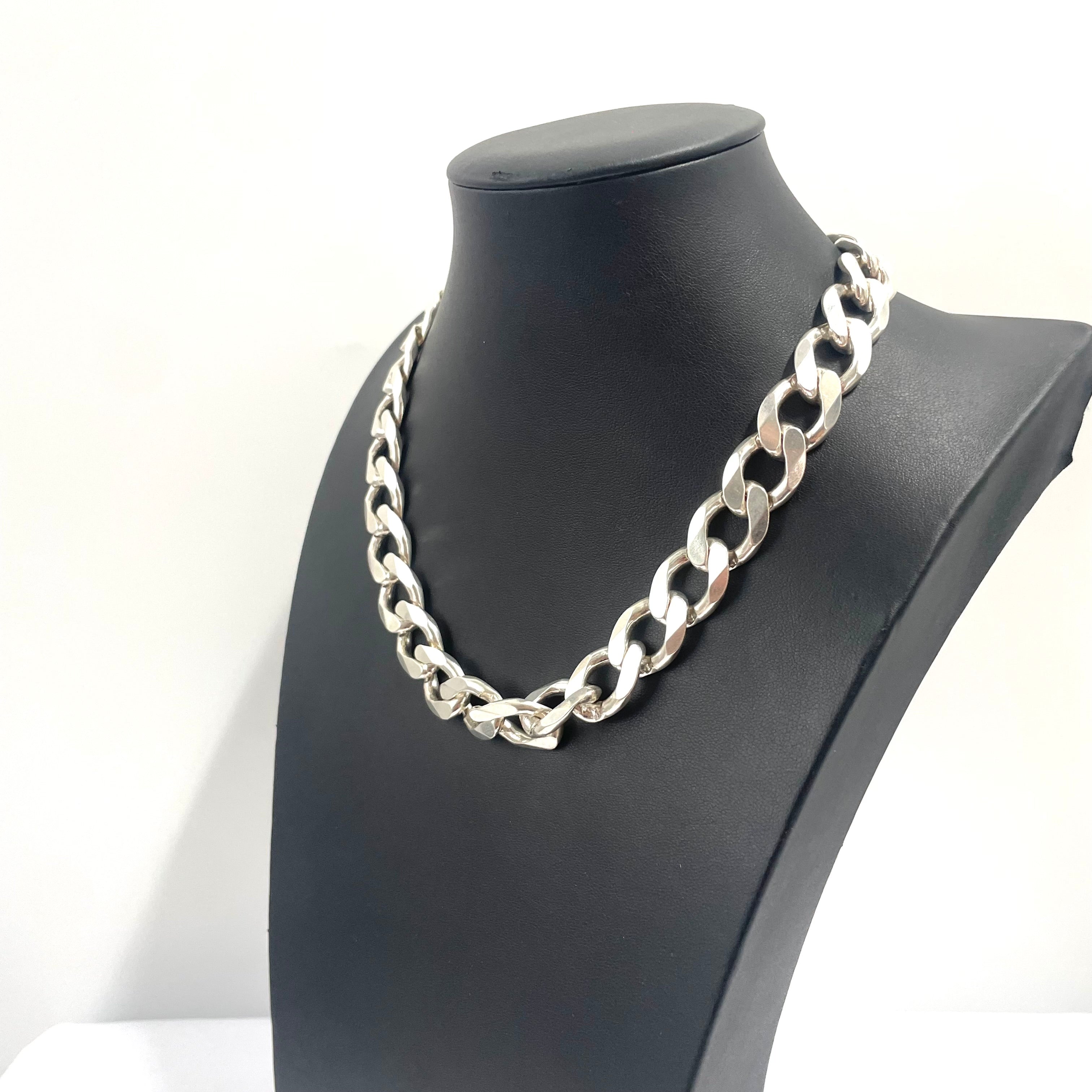 925 SILVER CURB CHAIN 18" 15MM