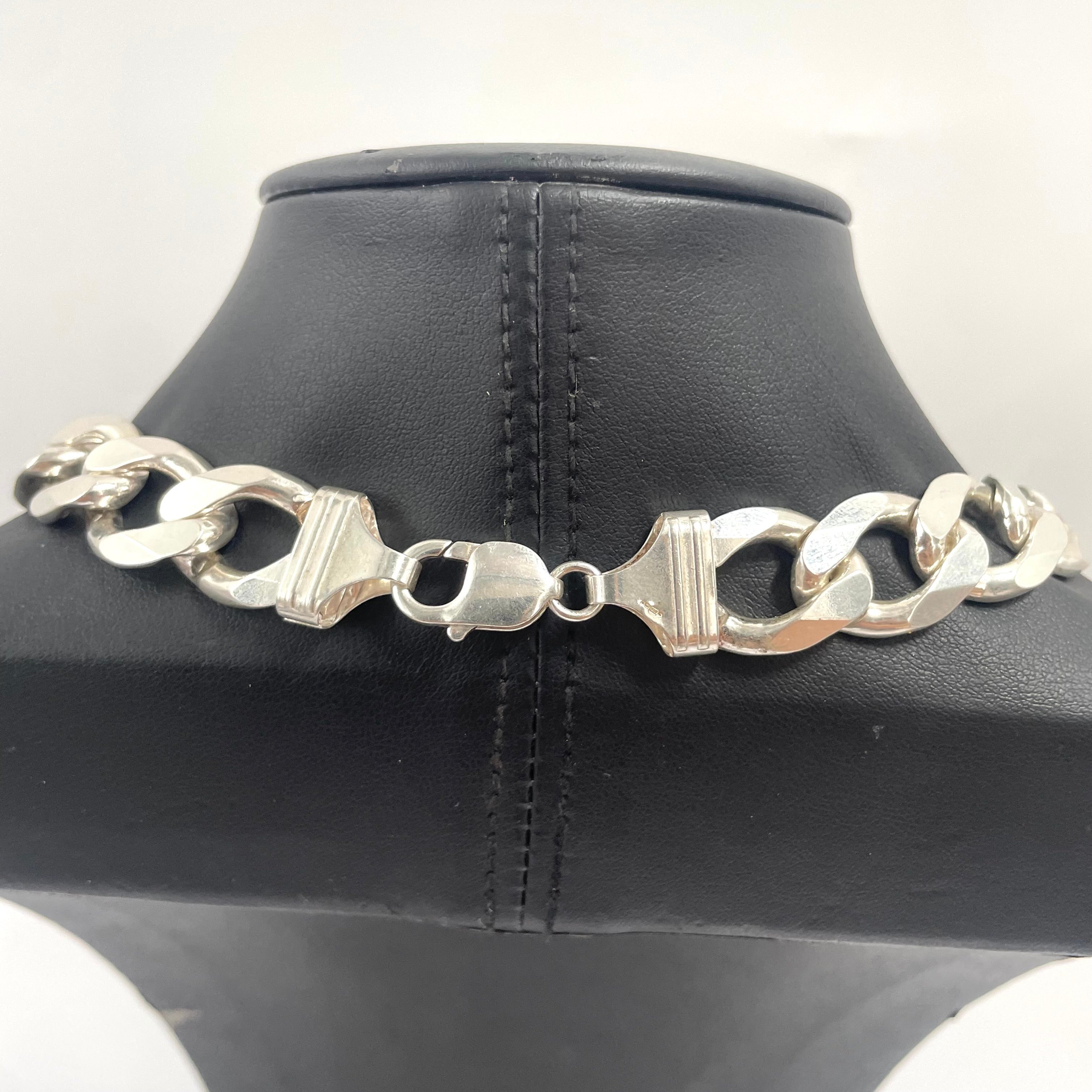 925 SILVER CURB CHAIN 18" 15MM