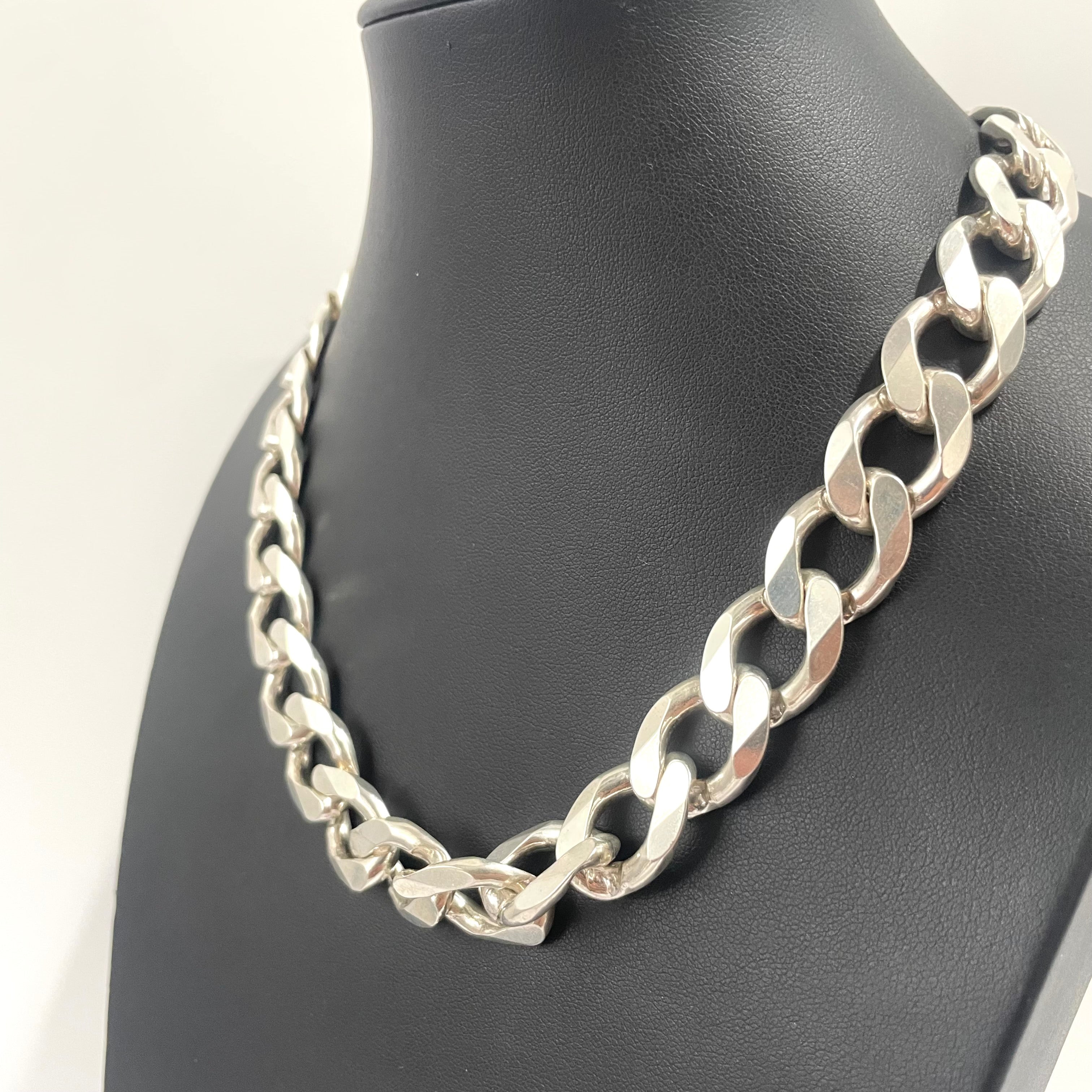 925 SILVER CURB CHAIN 18" 15MM