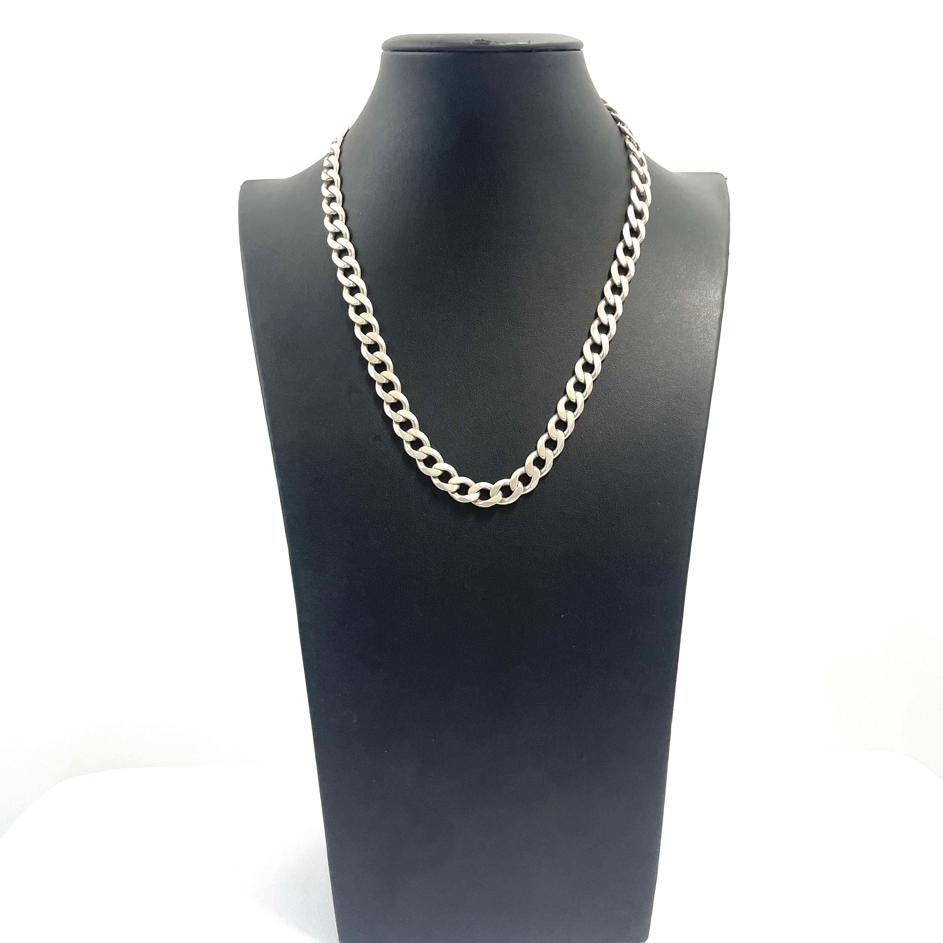 925 SILVER CURB CHAIN 19.5" 9MM