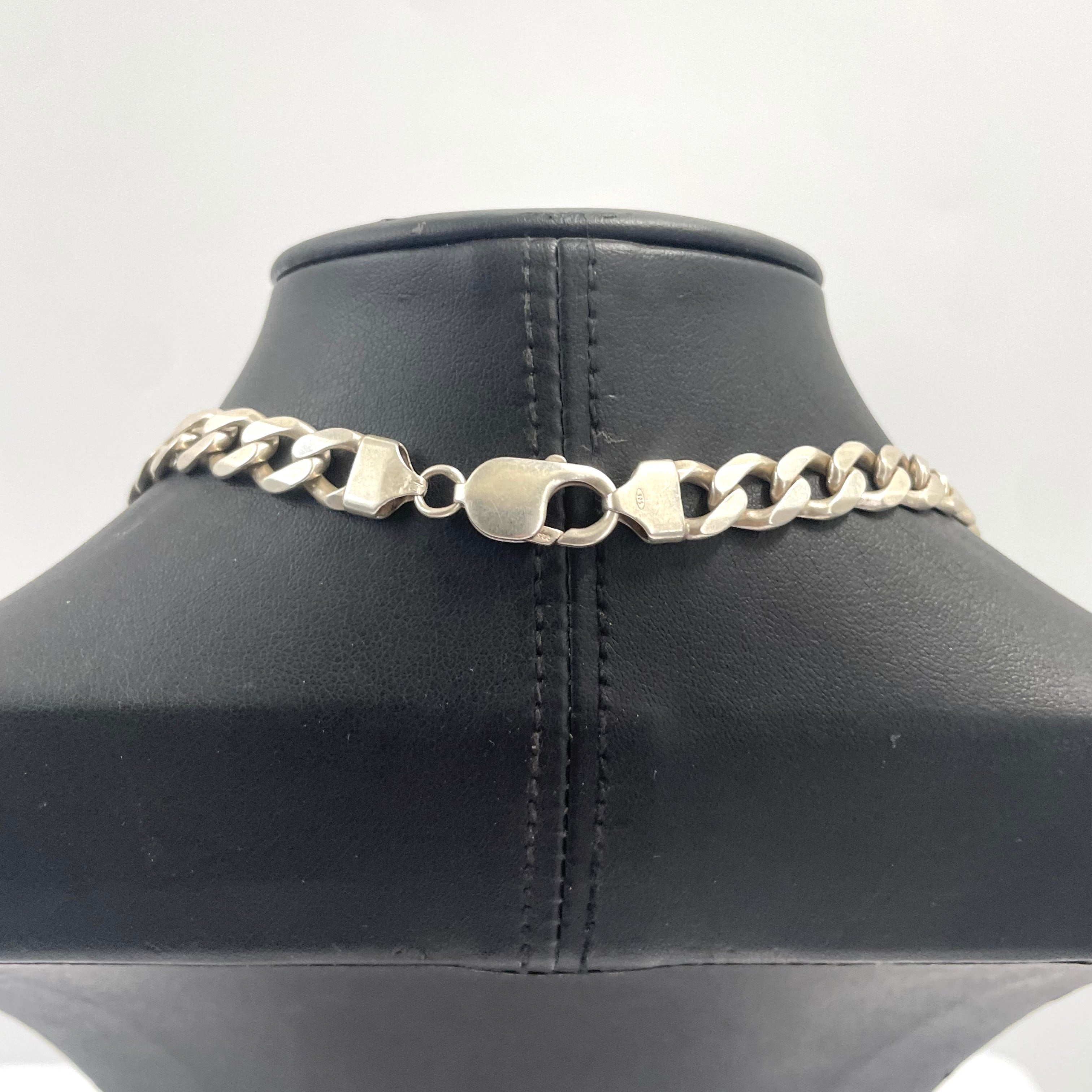 925 SILVER CURB CHAIN 19.5" 9MM