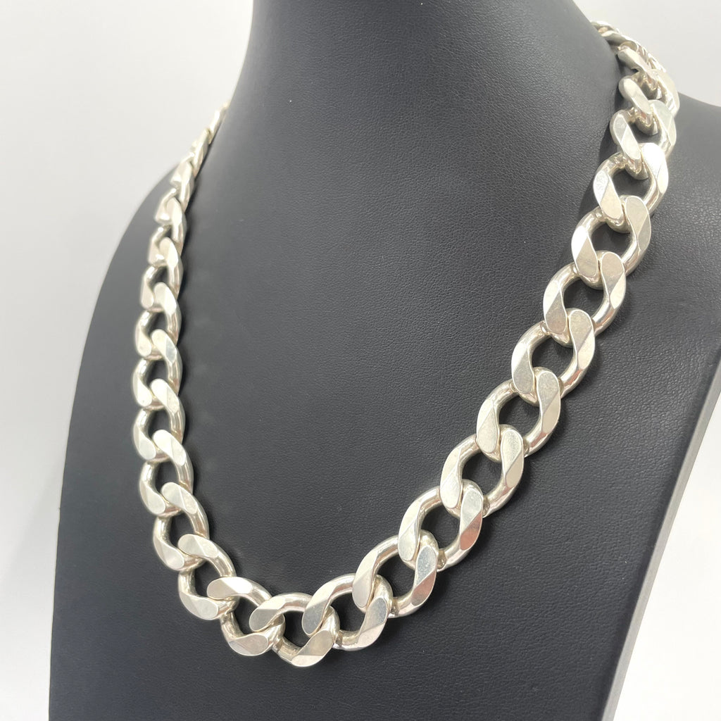 925 SILVER CURB CHAIN 20.5" 15MM