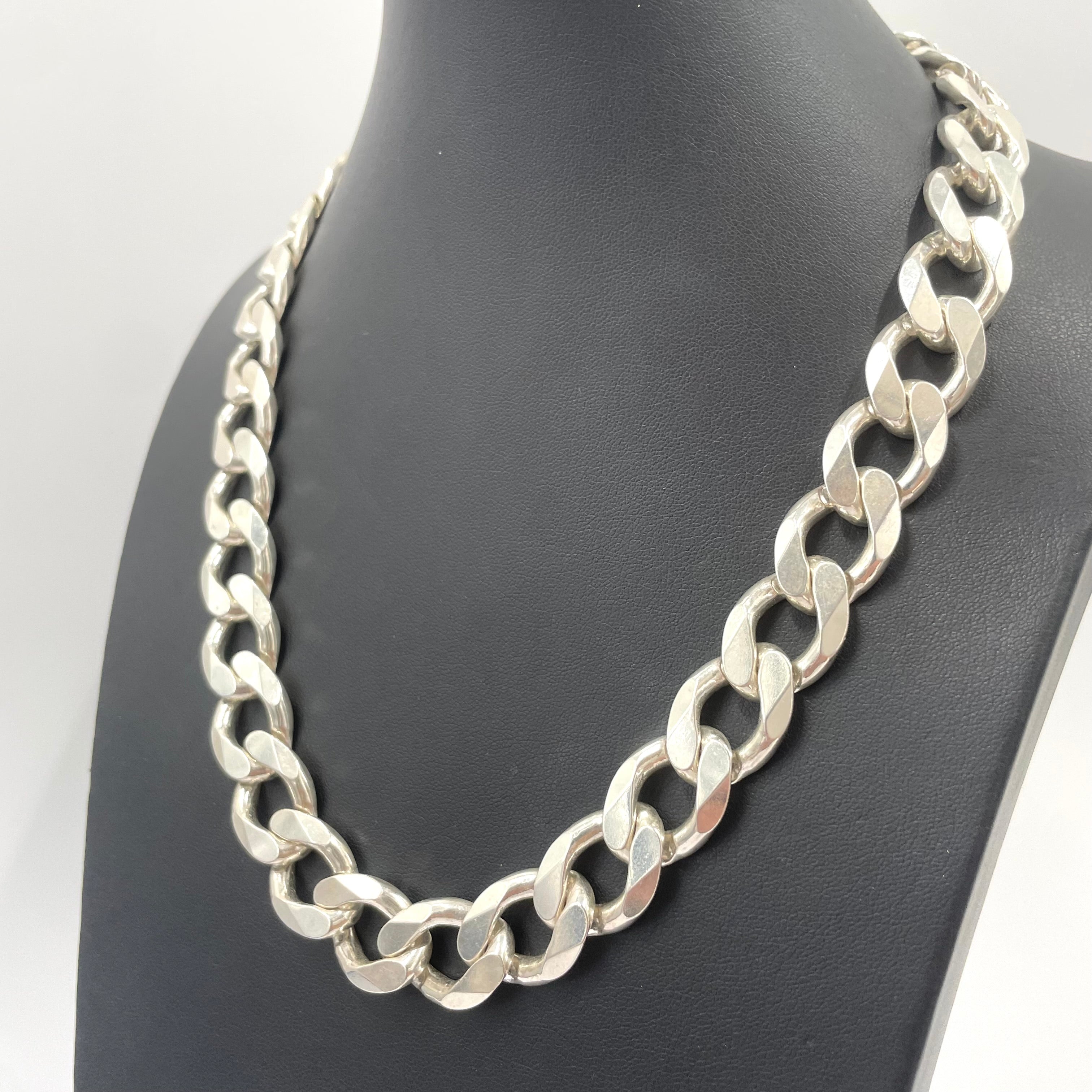 925 SILVER CURB CHAIN 20.5" 15MM