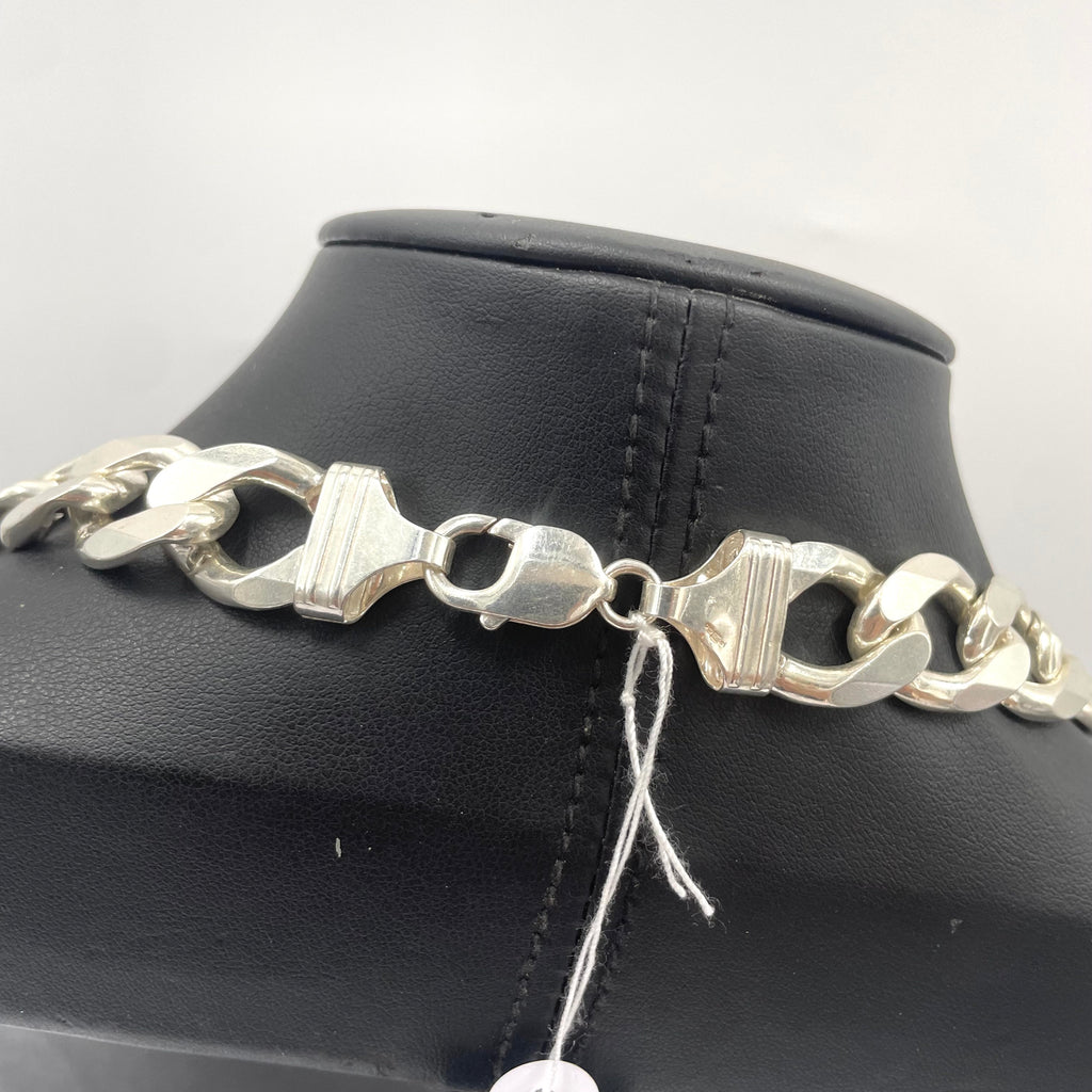 925 SILVER CURB CHAIN 20.5" 15MM