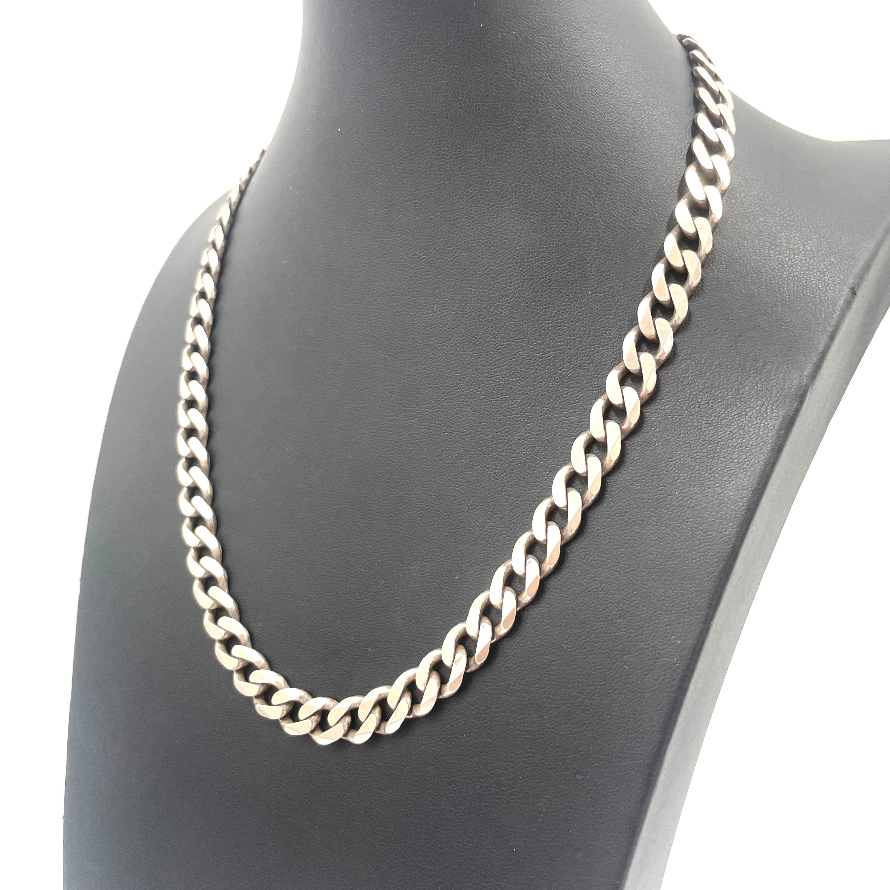 925 SILVER CURB CHAIN 20.5" 9MM