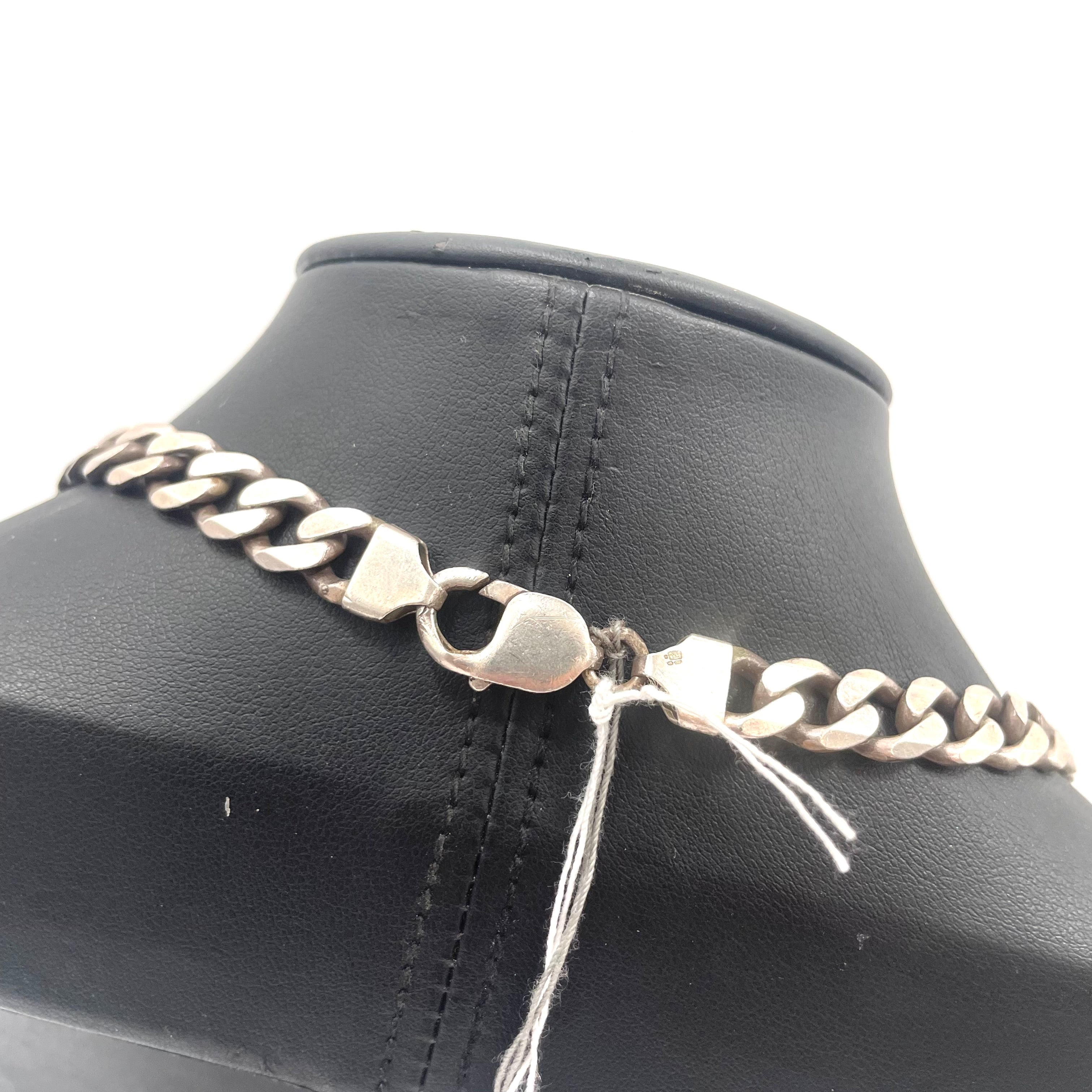 925 SILVER CURB CHAIN 20.5" 9MM