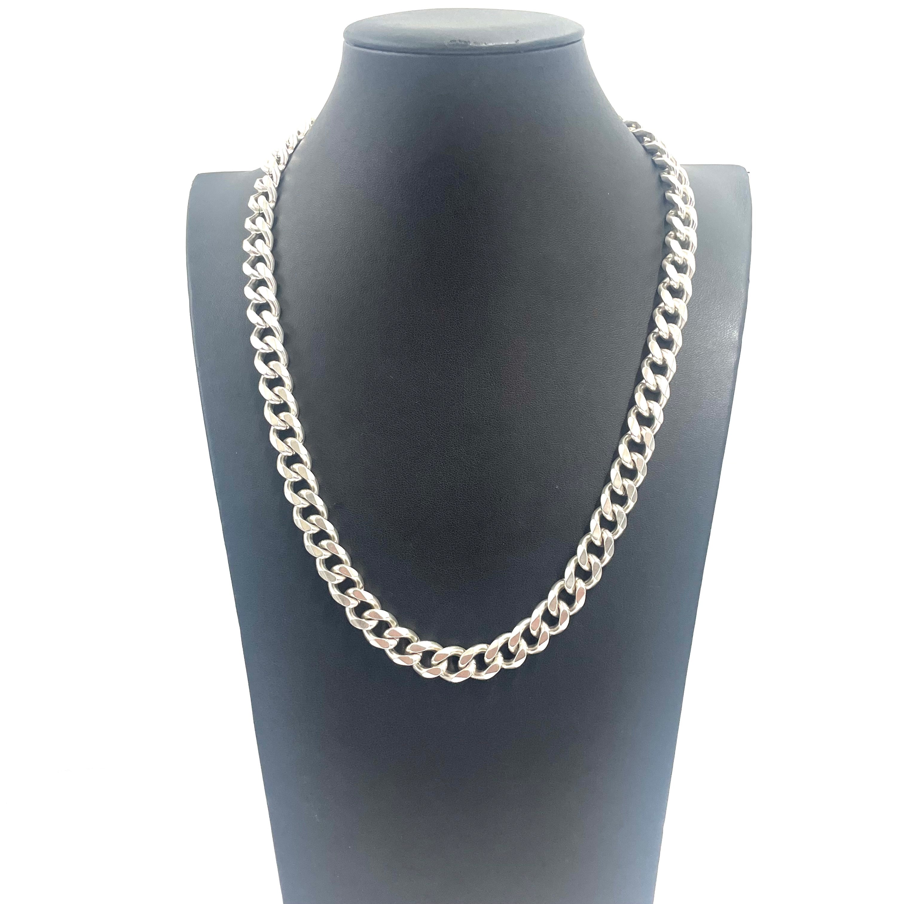 925 SILVER CURB CHAIN 21.5" 10MM