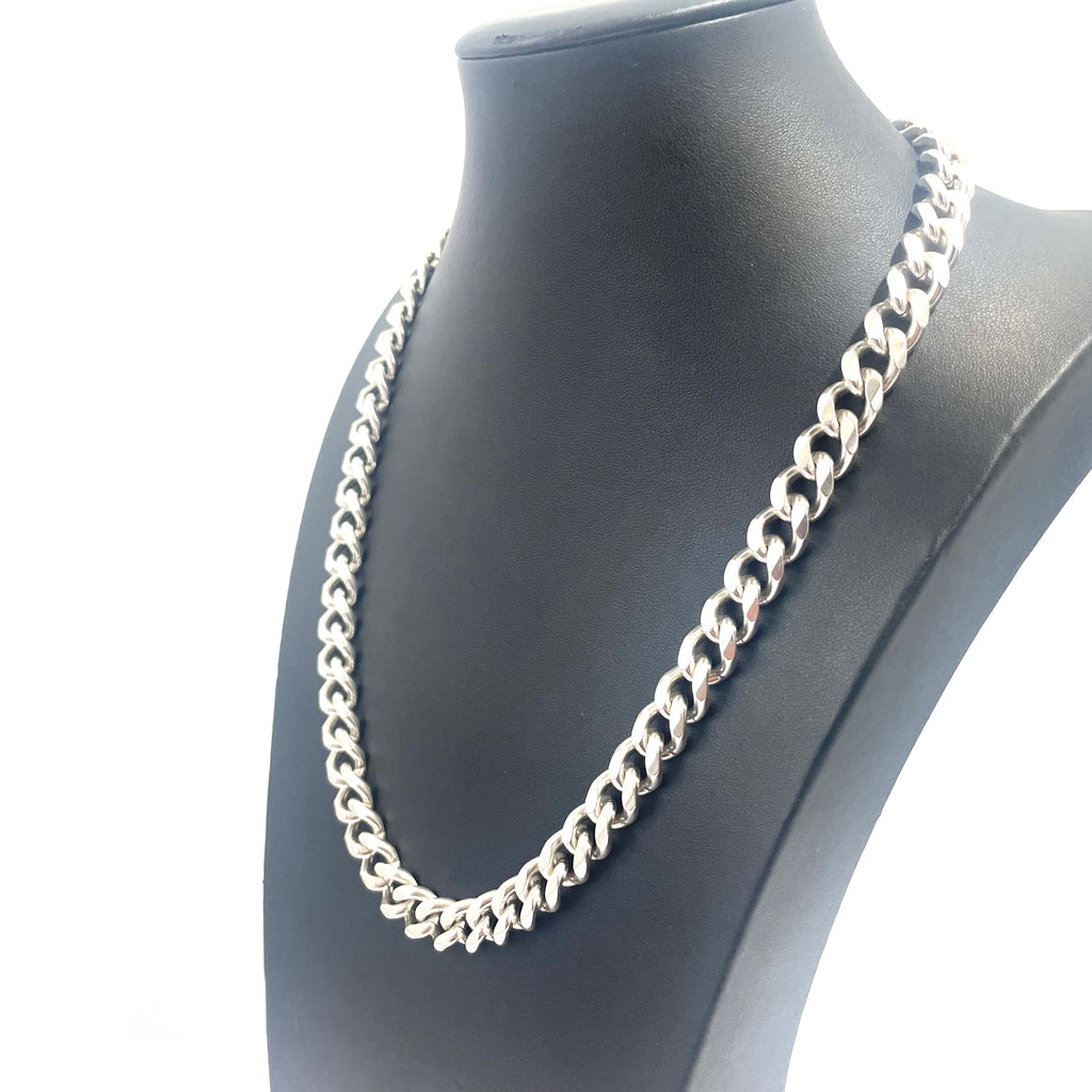 925 SILVER CURB CHAIN 21.5" 10MM