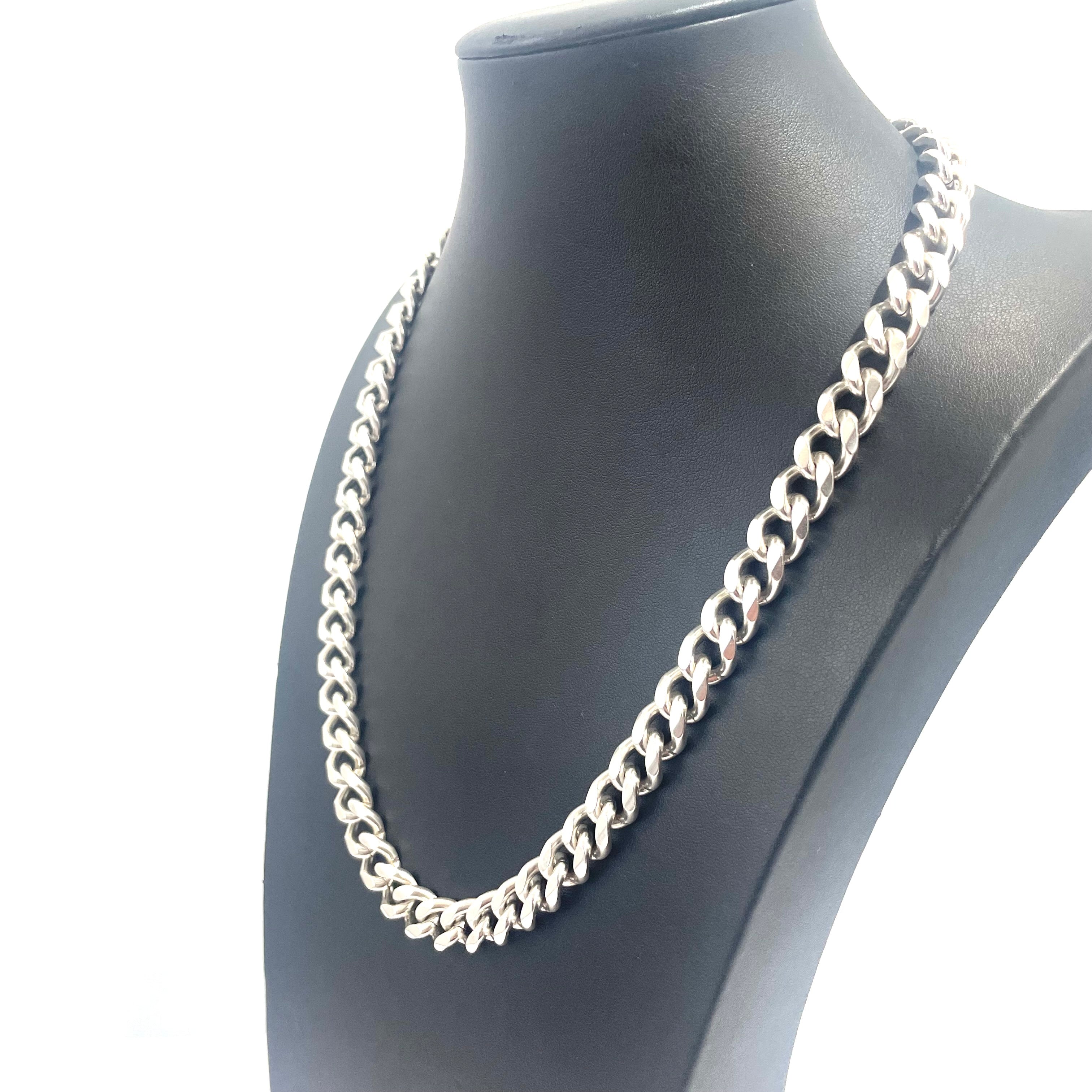 925 SILVER CURB CHAIN 21.5" 10MM
