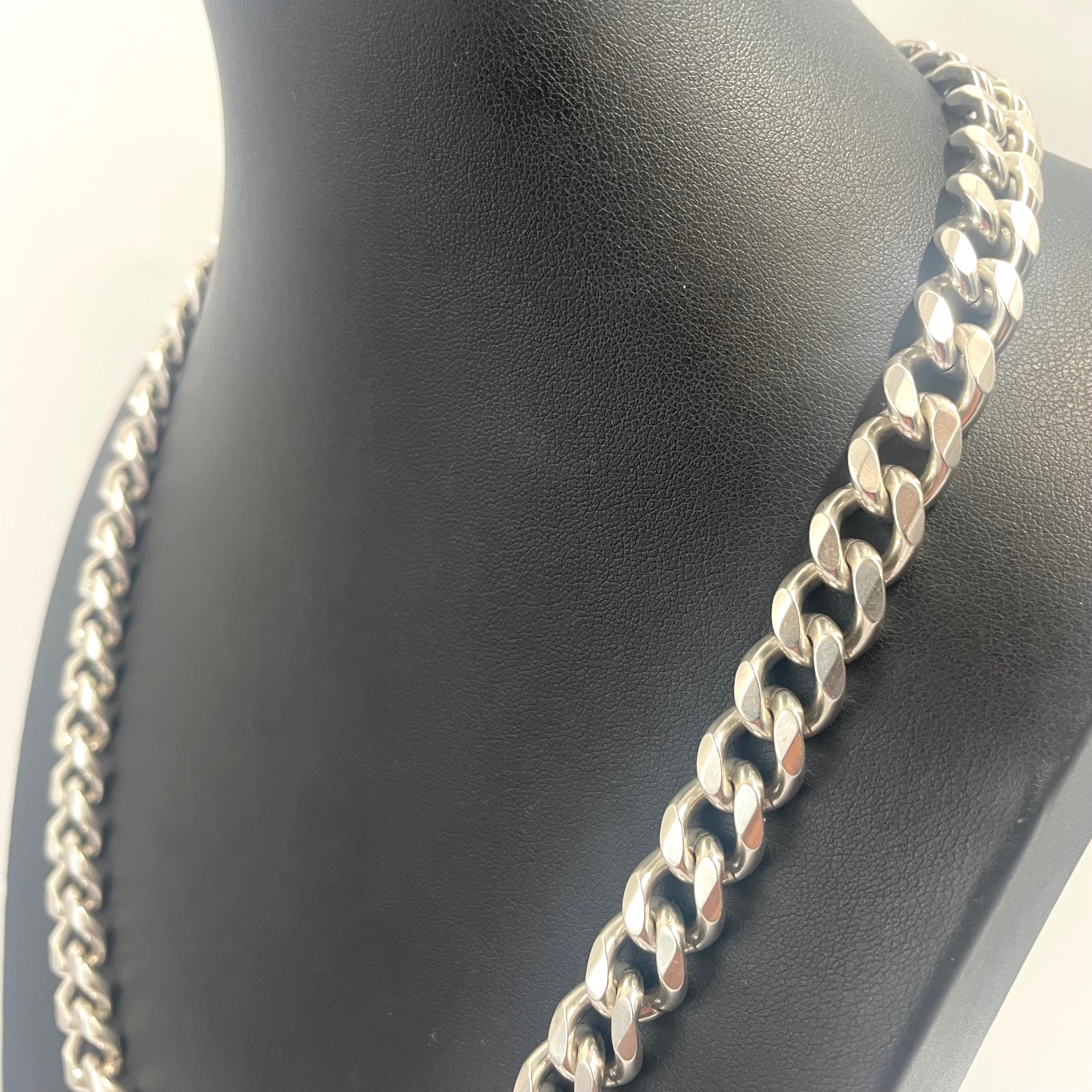 925 SILVER CURB CHAIN 21.5" 10MM