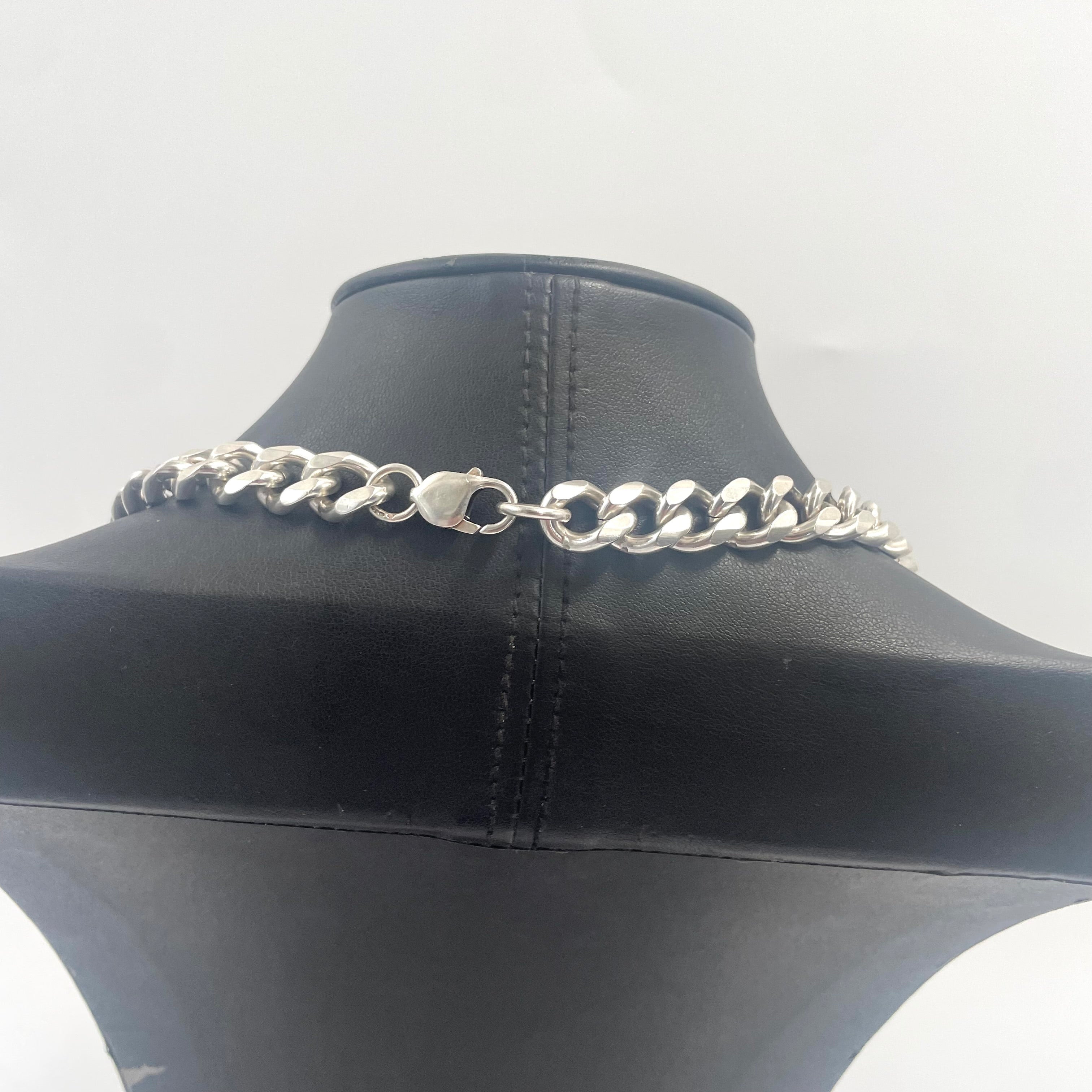 925 SILVER CURB CHAIN 21.5" 10MM