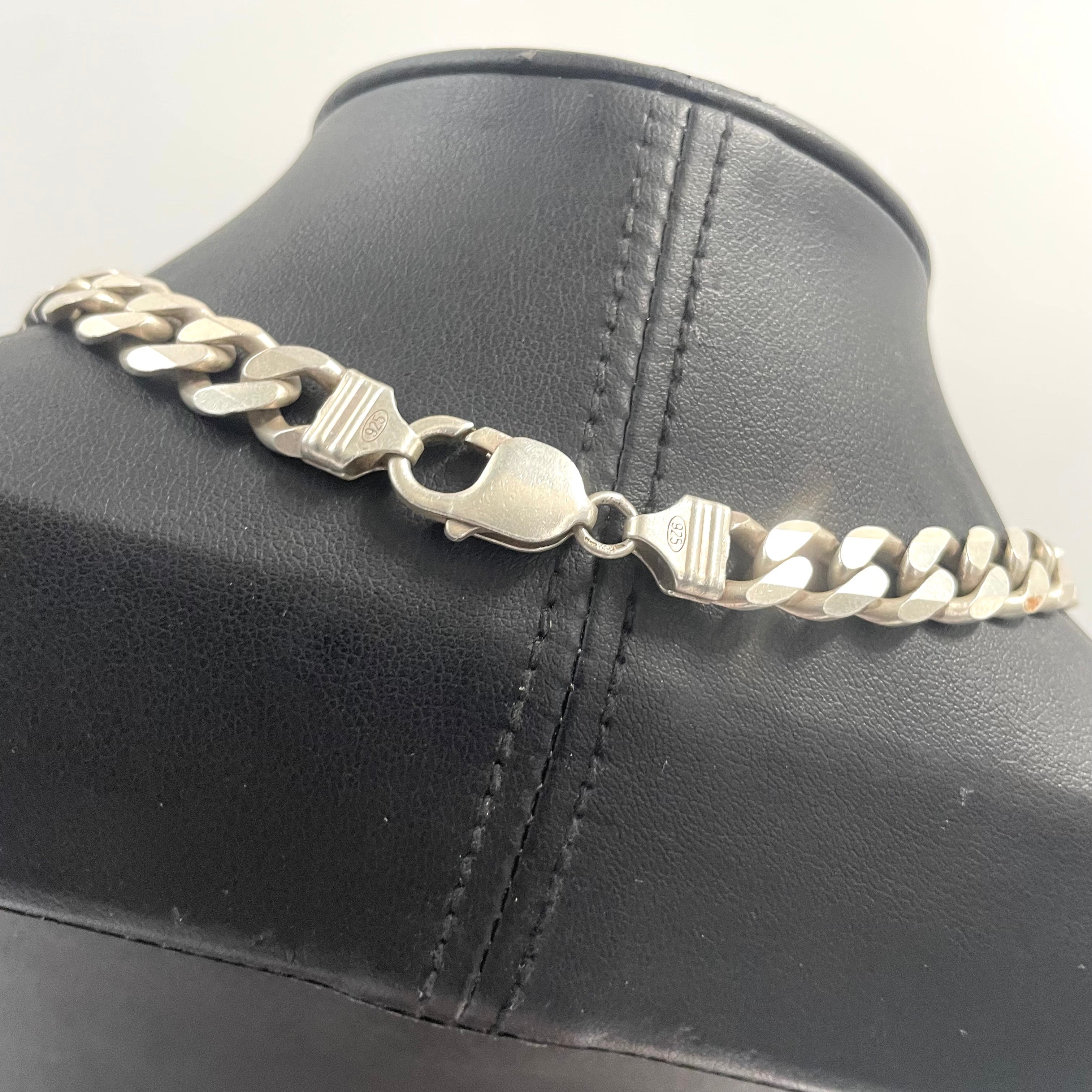 925 SILVER CURB CHAIN 21" 8MM