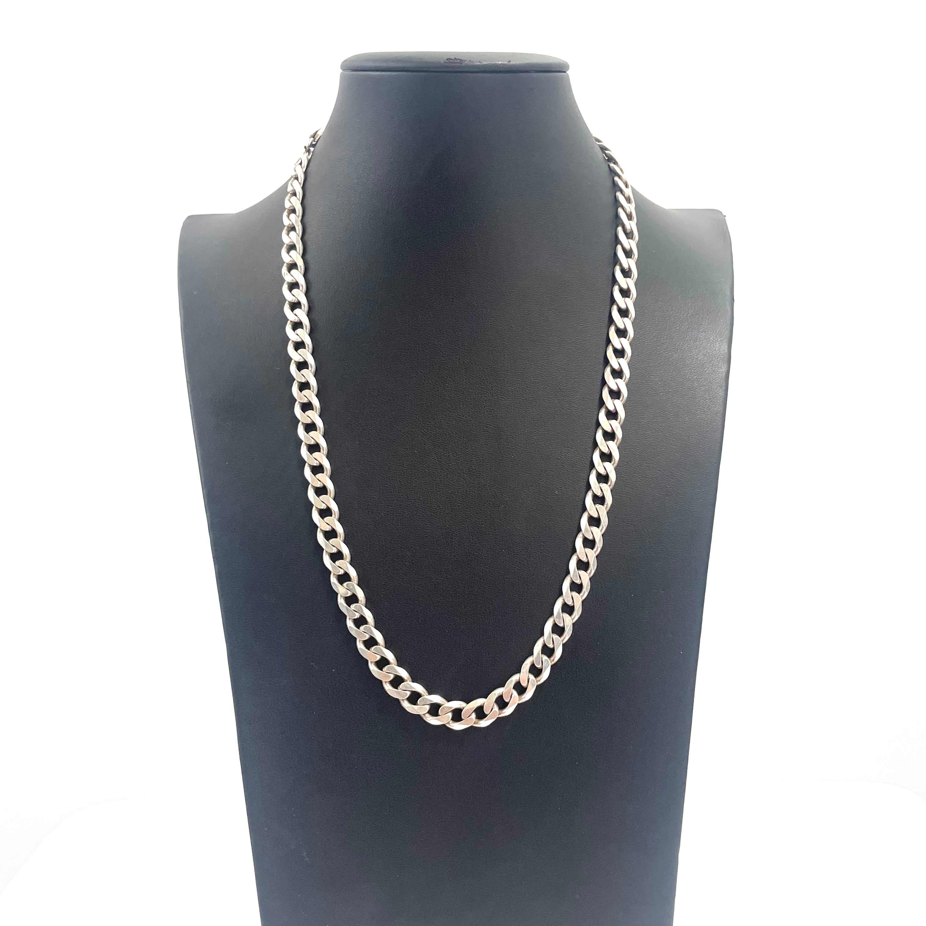 925 SILVER CURB CHAIN 22" 8MM