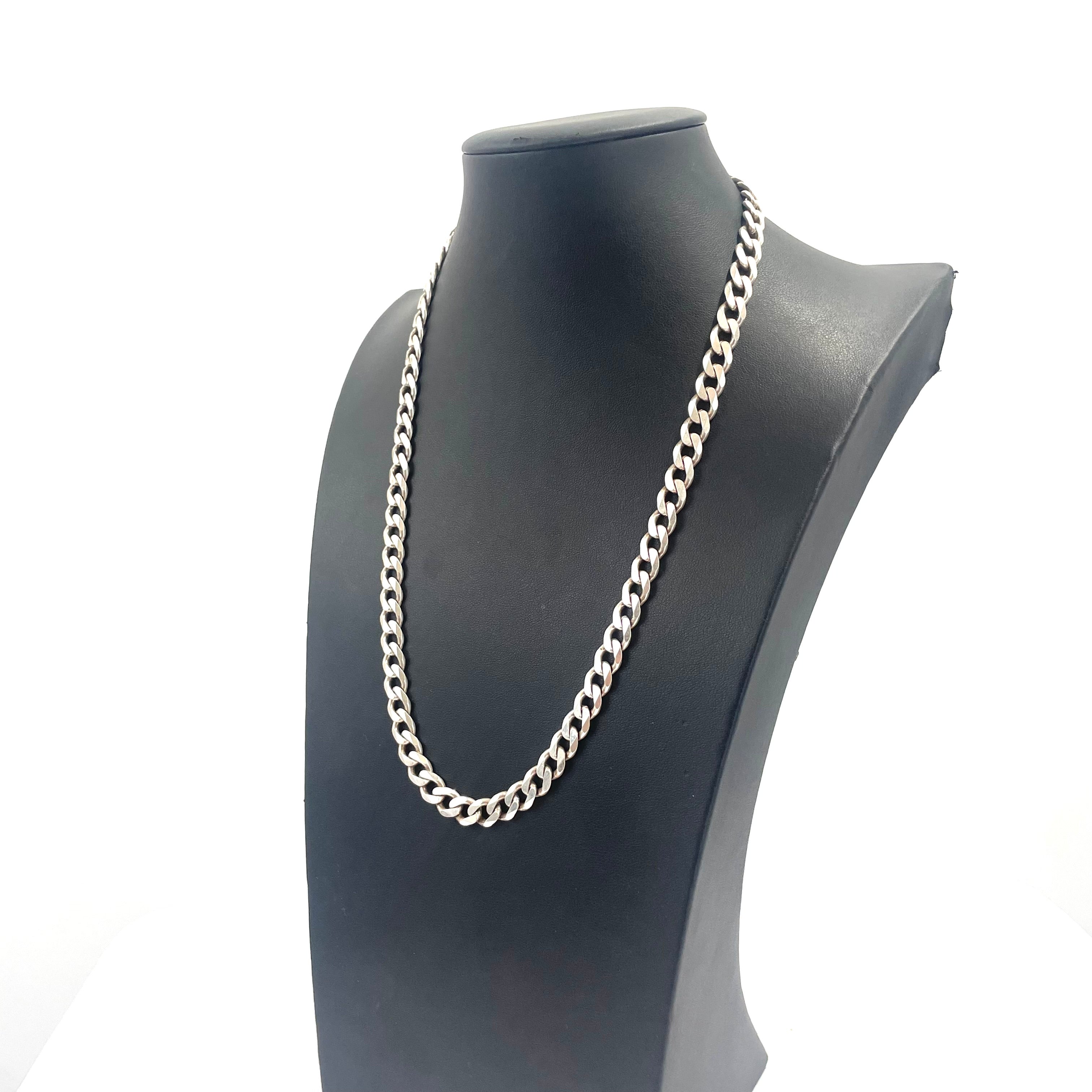 925 SILVER CURB CHAIN 22" 8MM