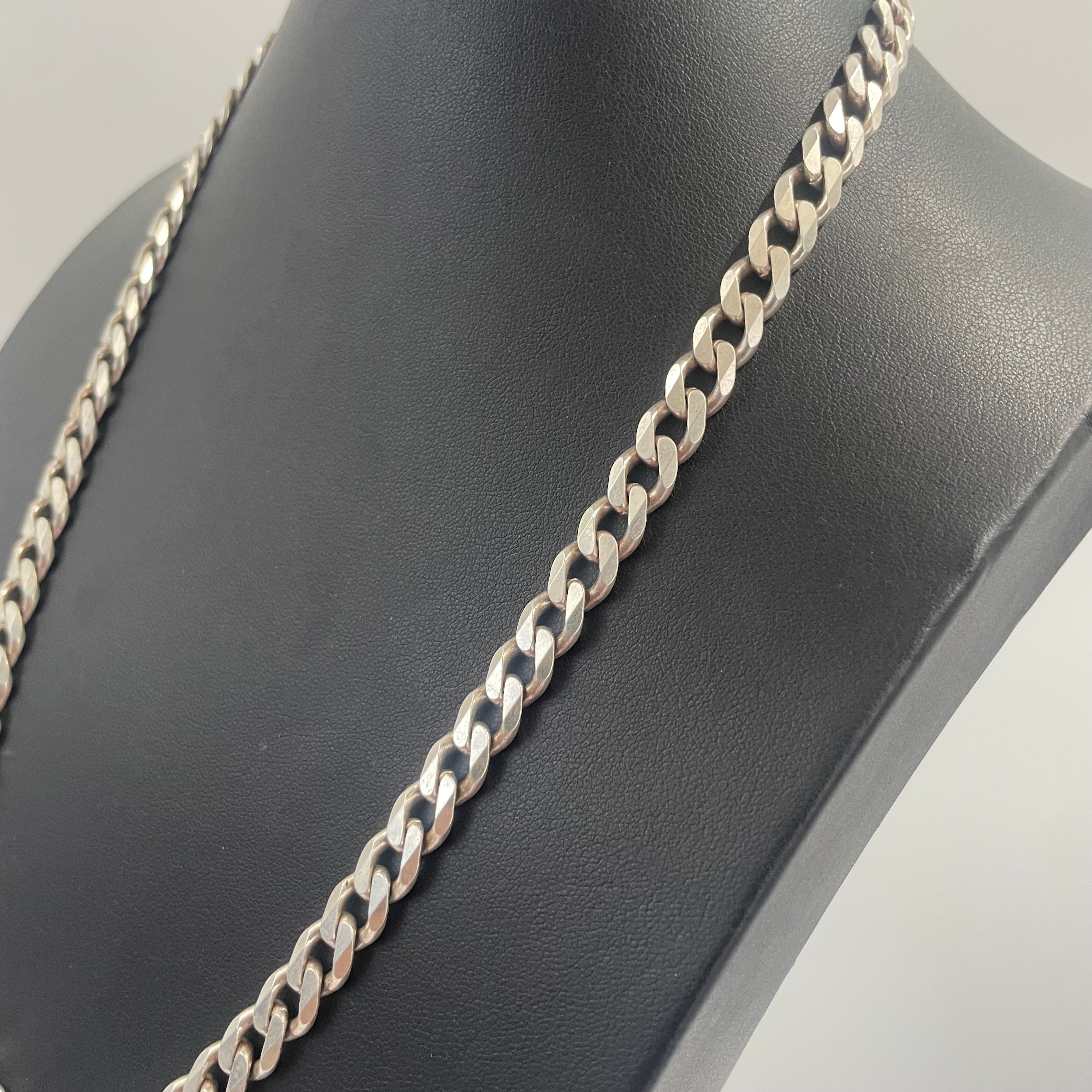 925 SILVER CURB CHAIN 22" 8MM
