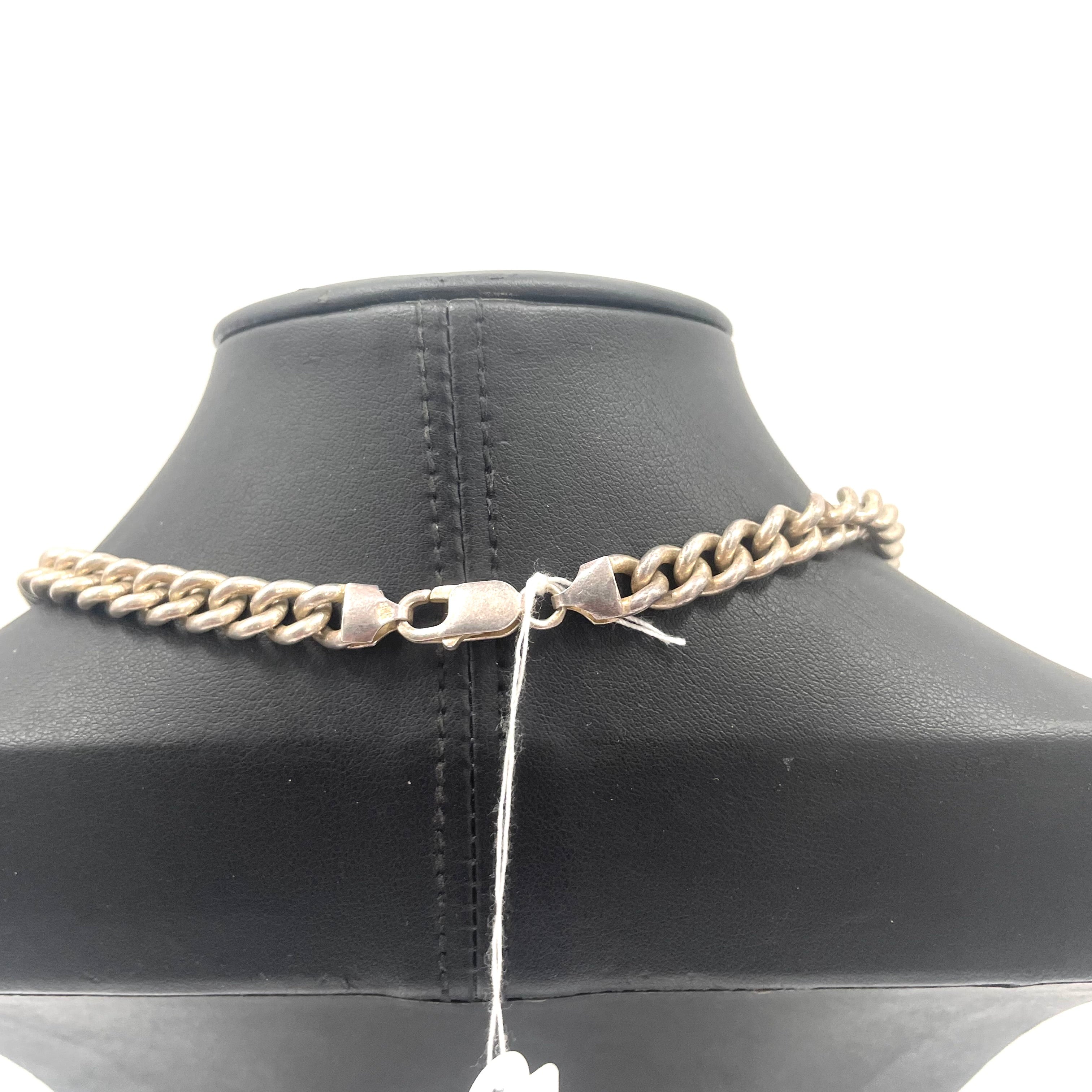 925 SILVER CURB CHAIN 23" 7MM