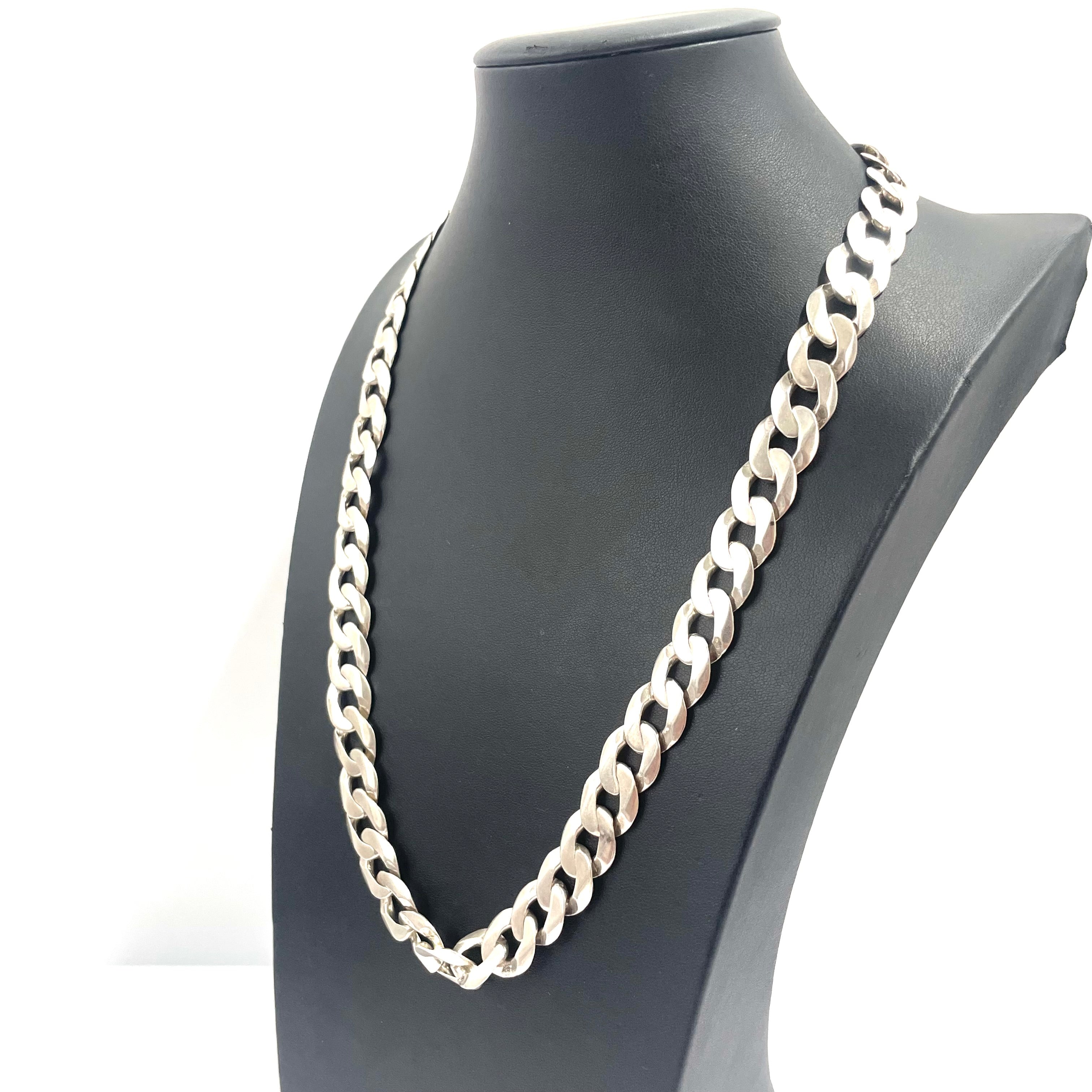 925 SILVER CURB CHAIN 24.5" 15MM