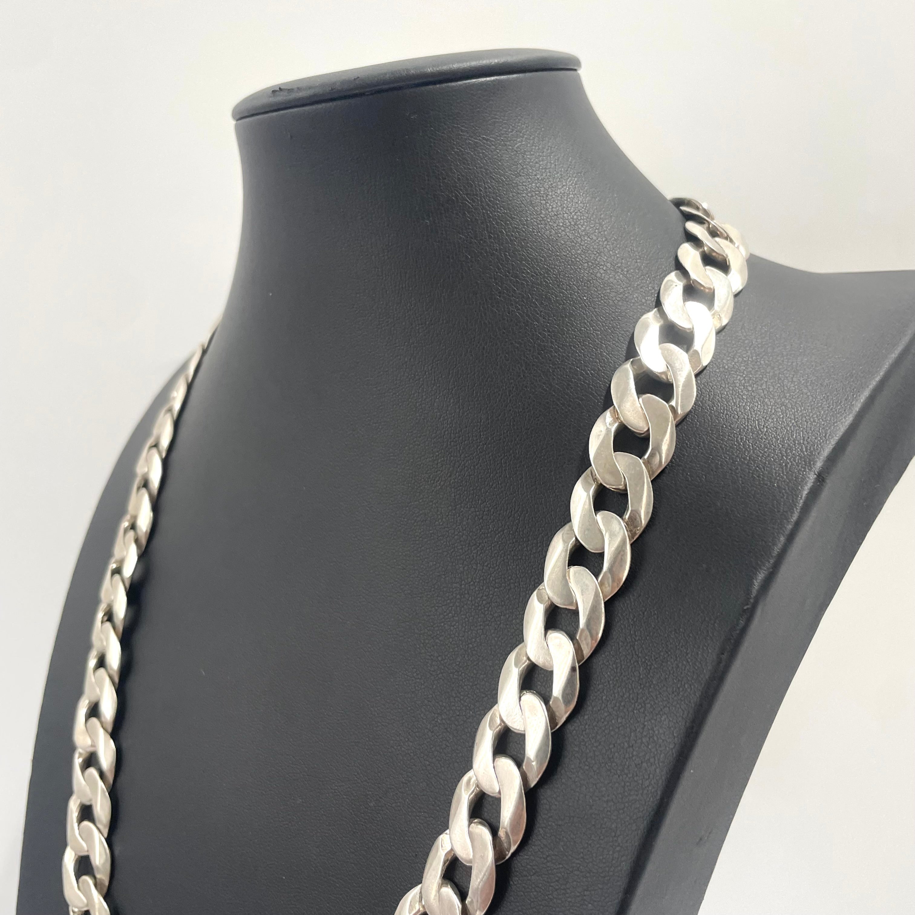 925 SILVER CURB CHAIN 24.5" 15MM