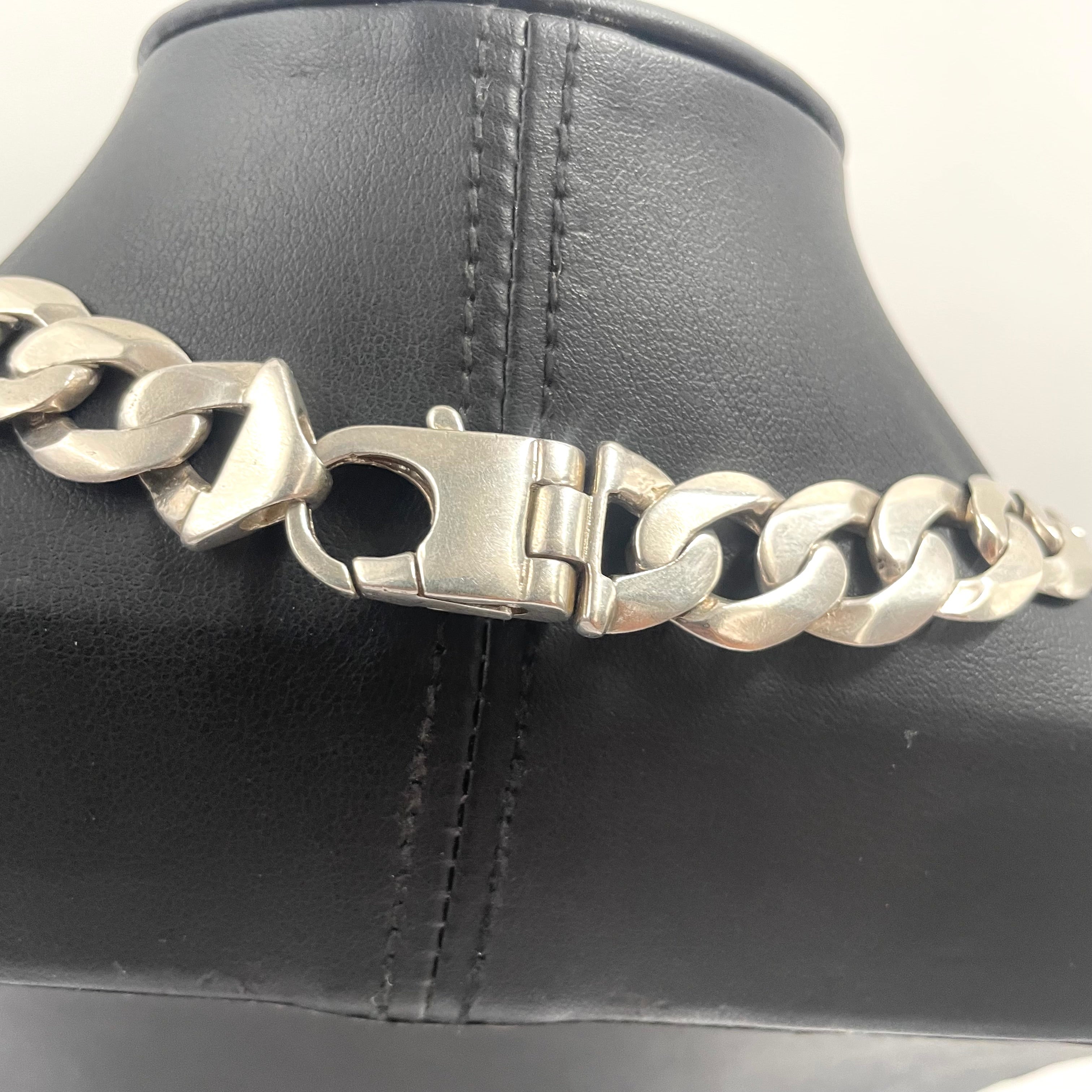 925 SILVER CURB CHAIN 24.5" 15MM