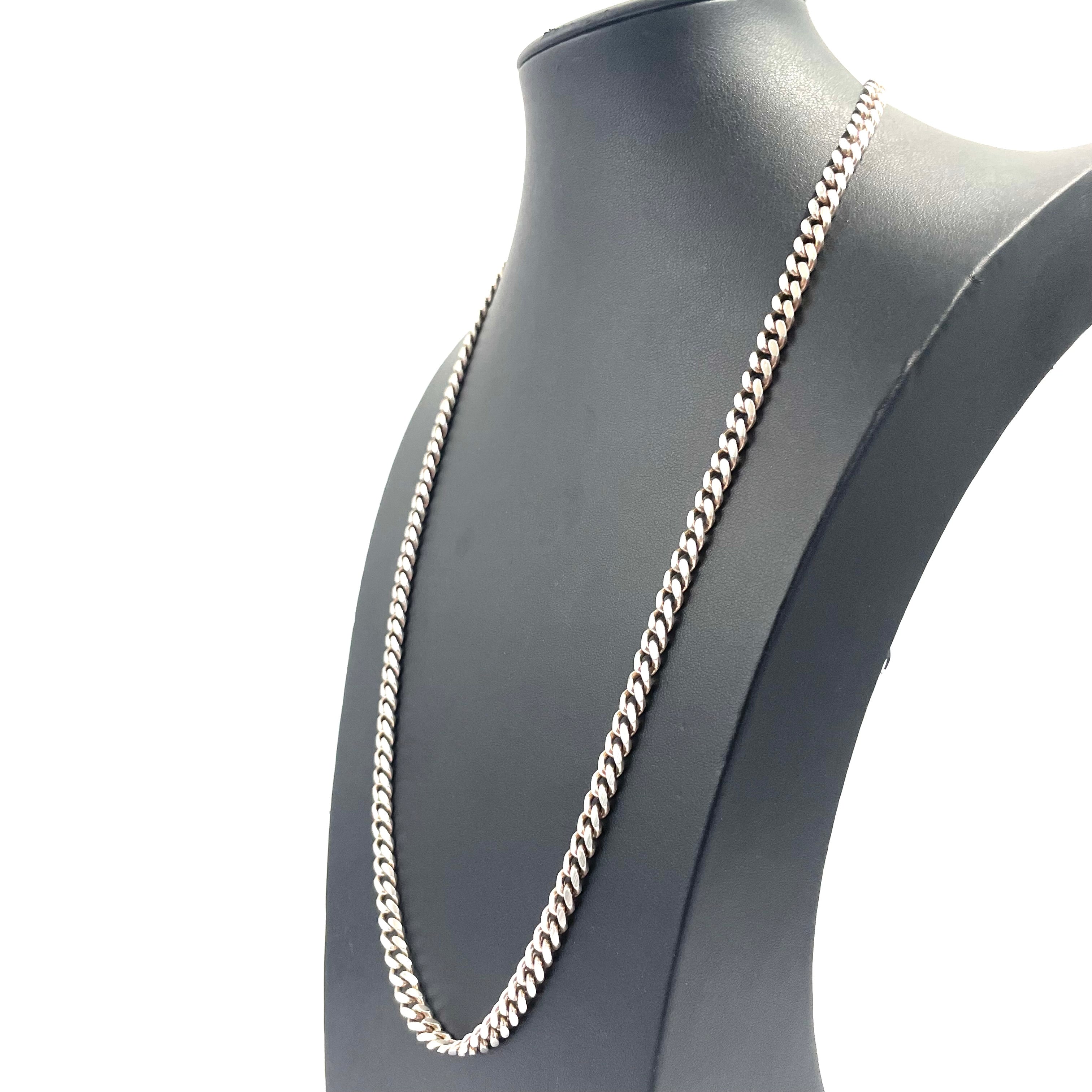 925 SILVER CURB CHAIN 25" 6MM