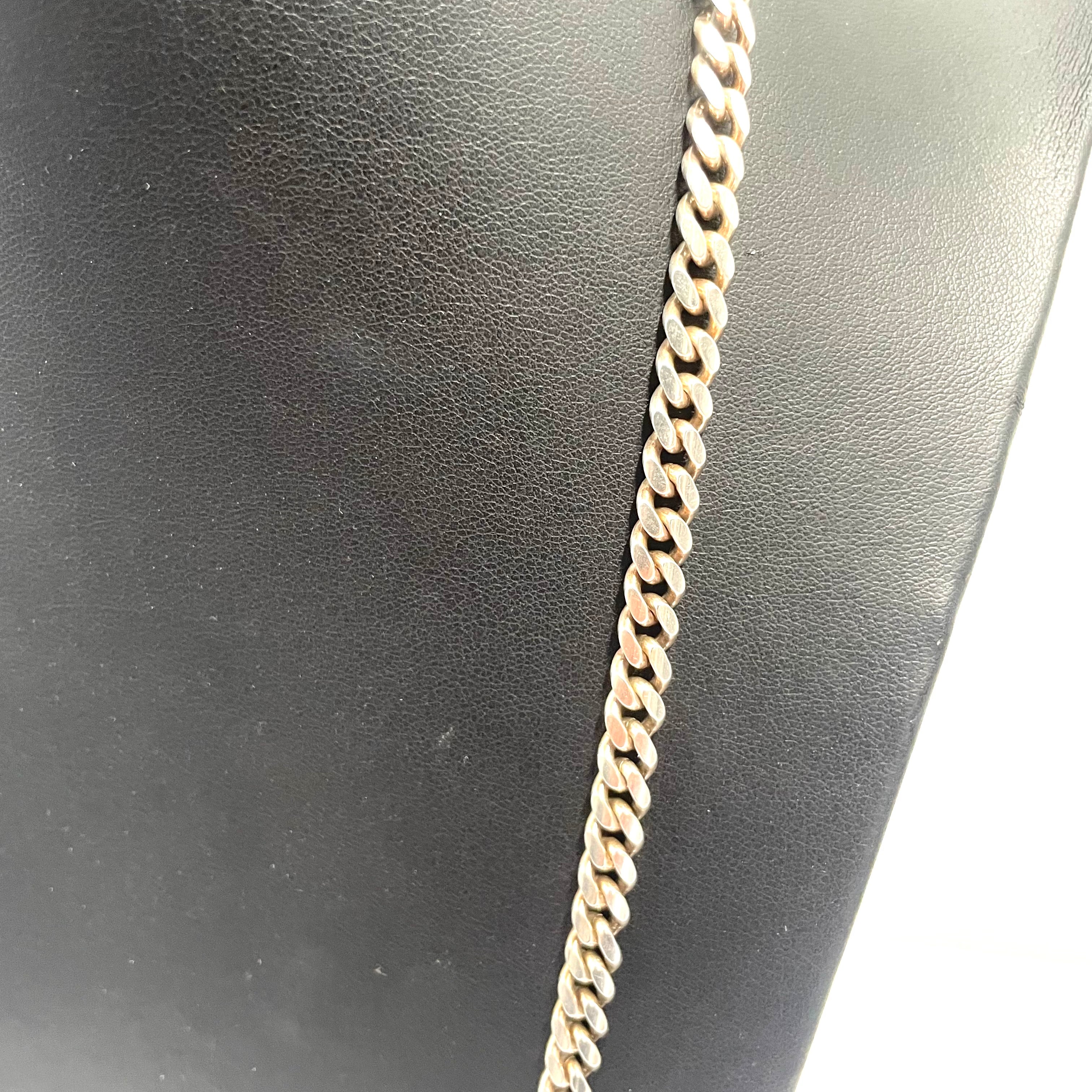 925 SILVER CURB CHAIN 25" 6MM
