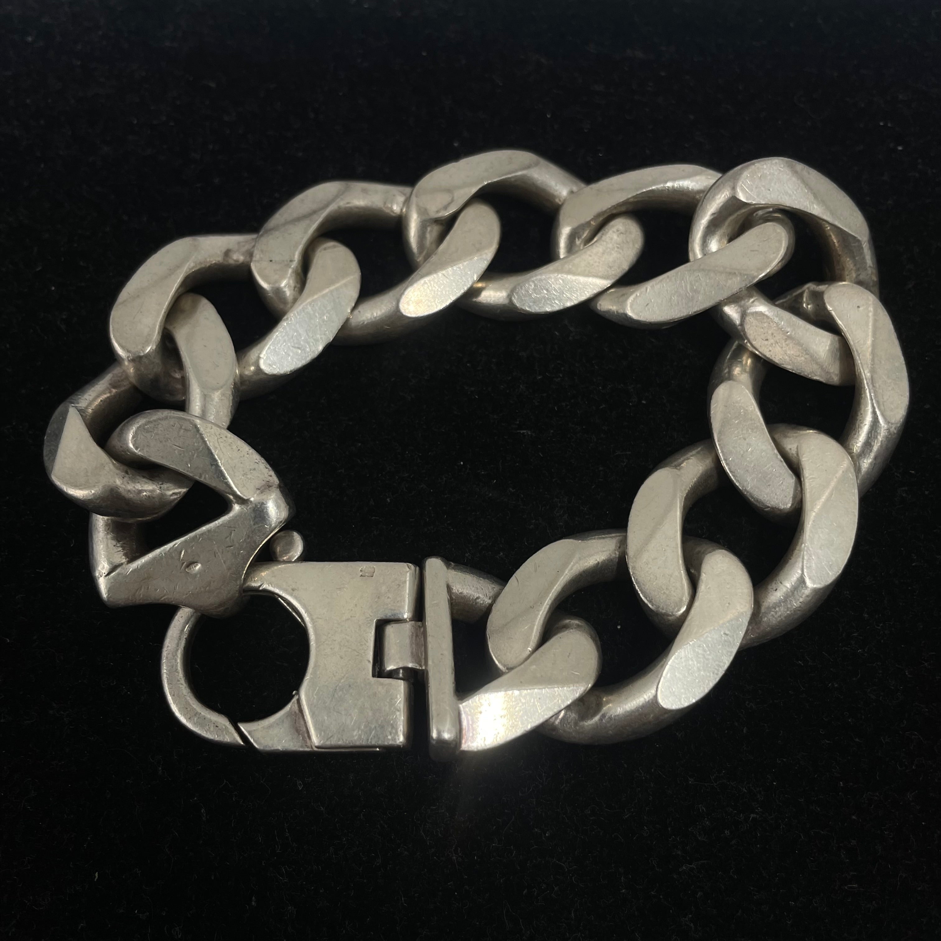925 SILVER CURB LINK BRACELET 20" 25MM