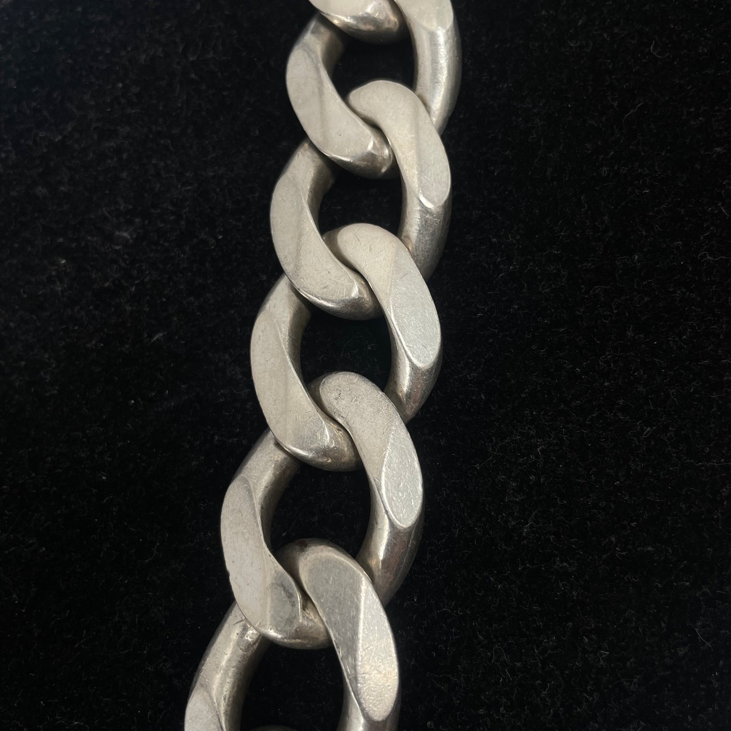 925 SILVER CURB LINK BRACELET 20" 25MM