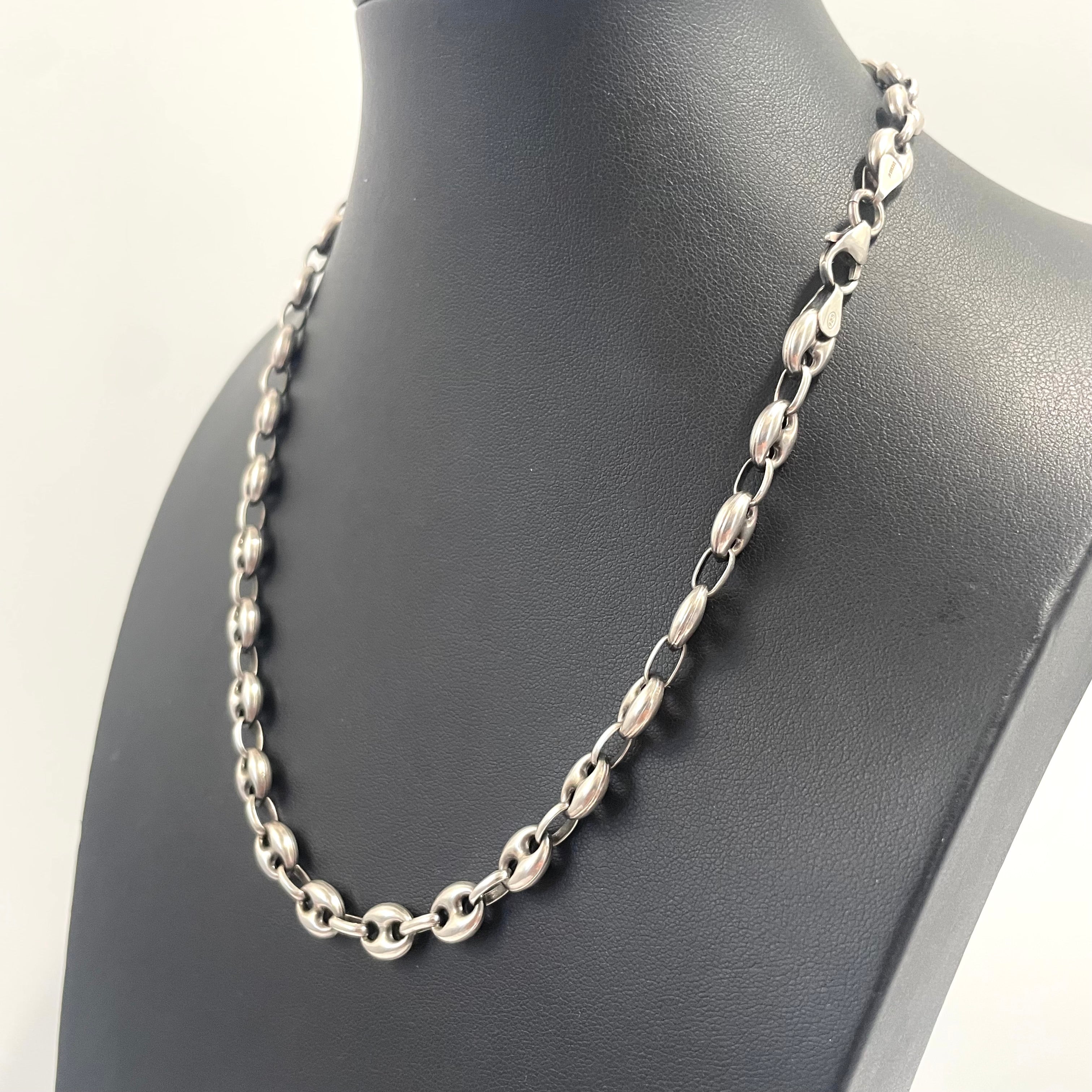 925 SILVER GUCCI LINK CHAIN 19" 7MM