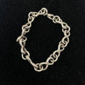 925 SILVER INFINITY LINK BRACELET 8" 9MM