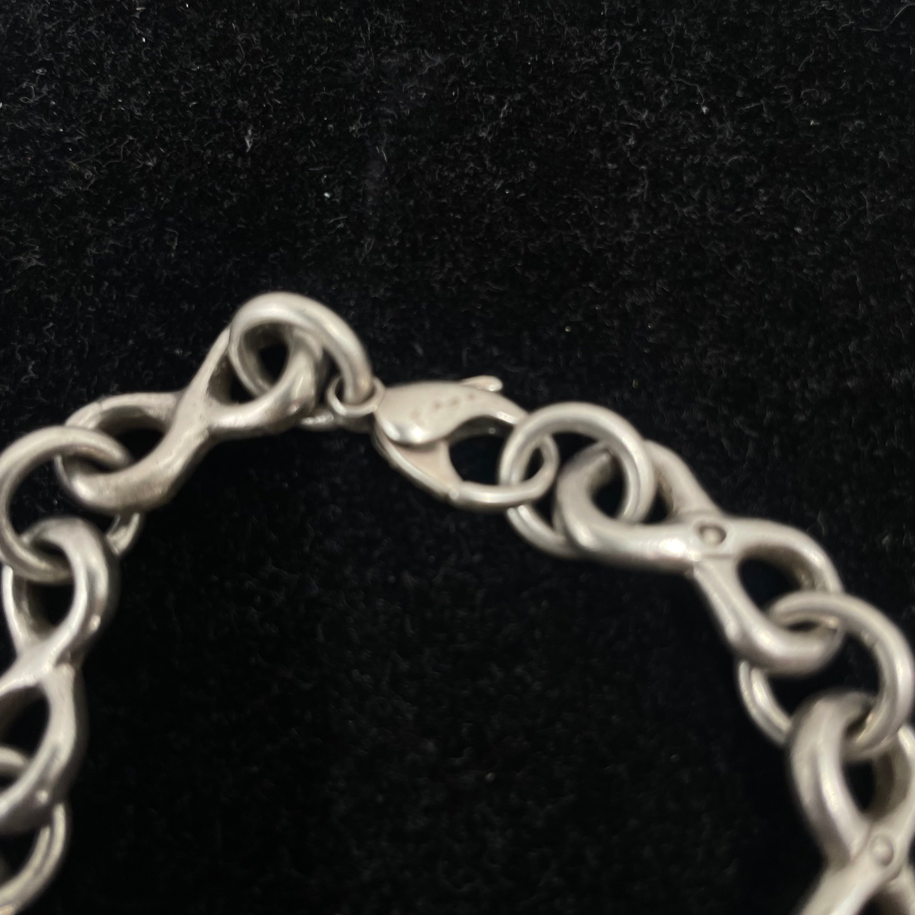 925 SILVER INFINITY LINK BRACELET 8" 9MM