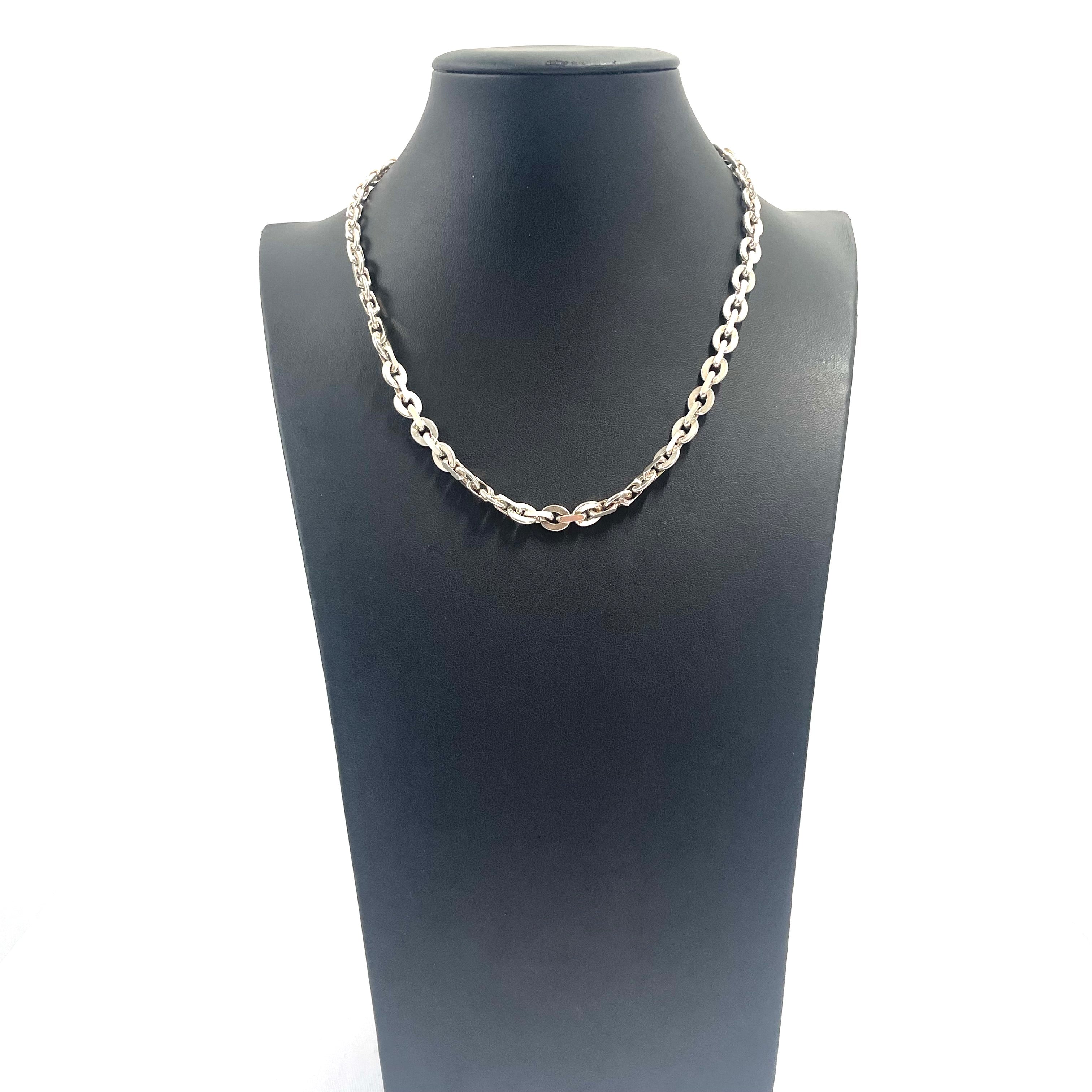 925 SILVER OPEN BELCHER CHAIN 18" 7MM