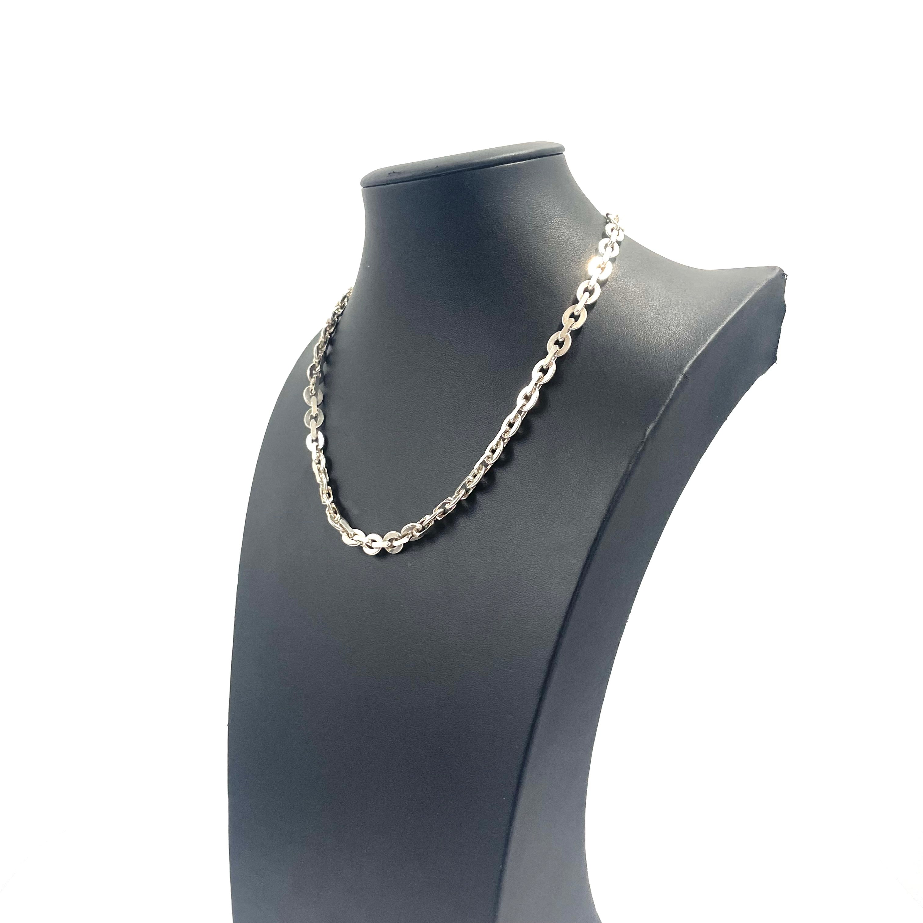 925 SILVER OPEN BELCHER CHAIN 18" 7MM