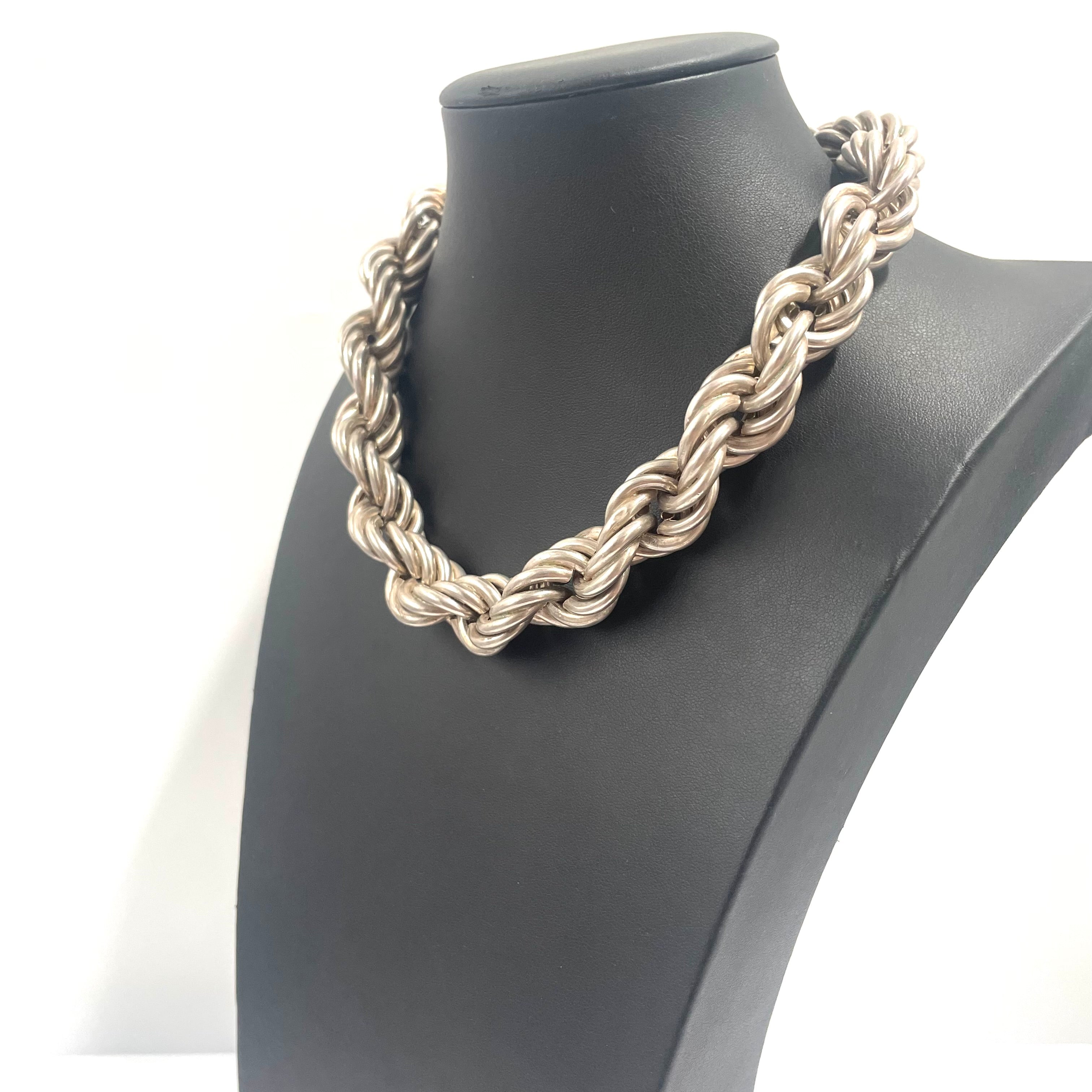 925 SILVER ROPE CHAIN 17.5" 16MM