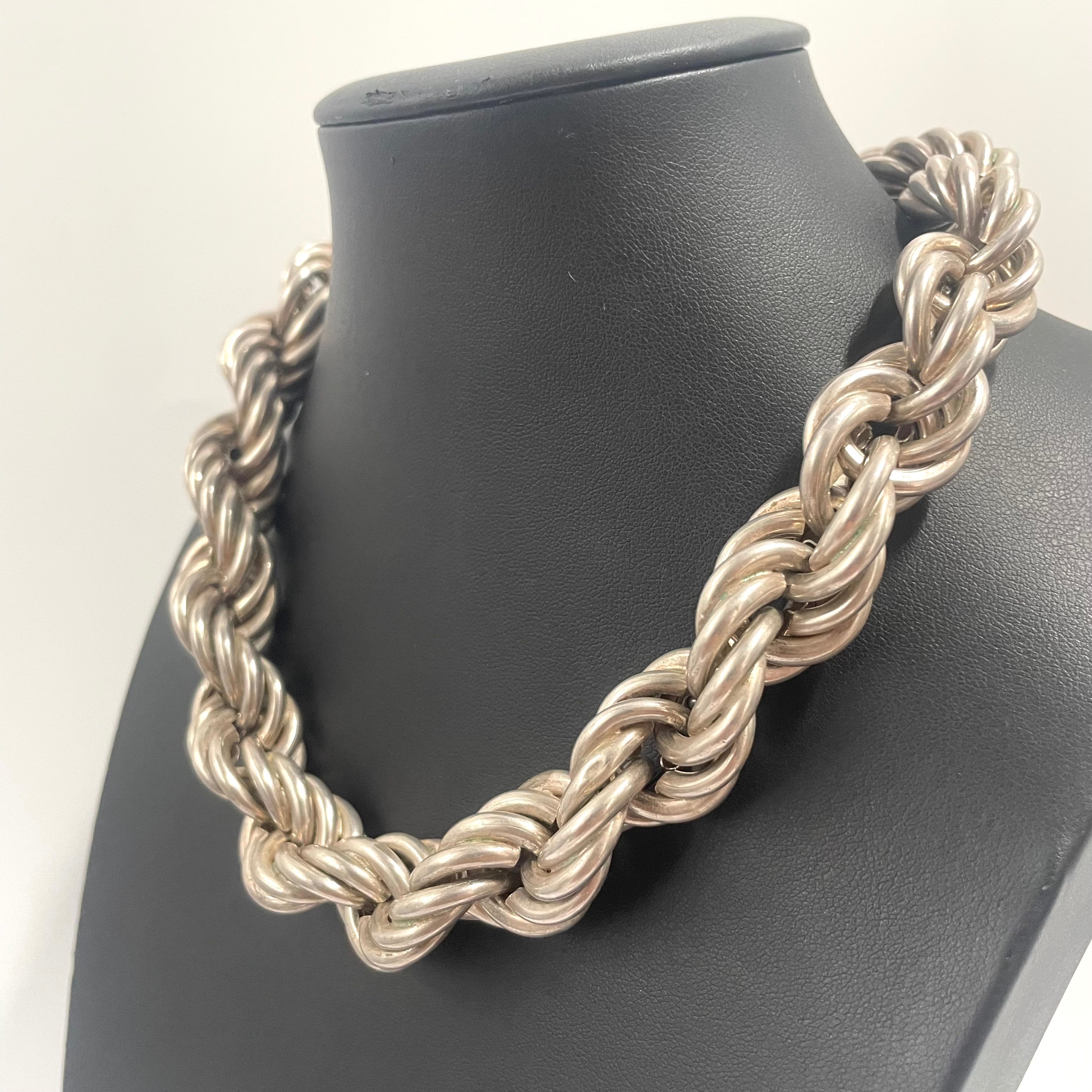 925 SILVER ROPE CHAIN 17.5" 16MM