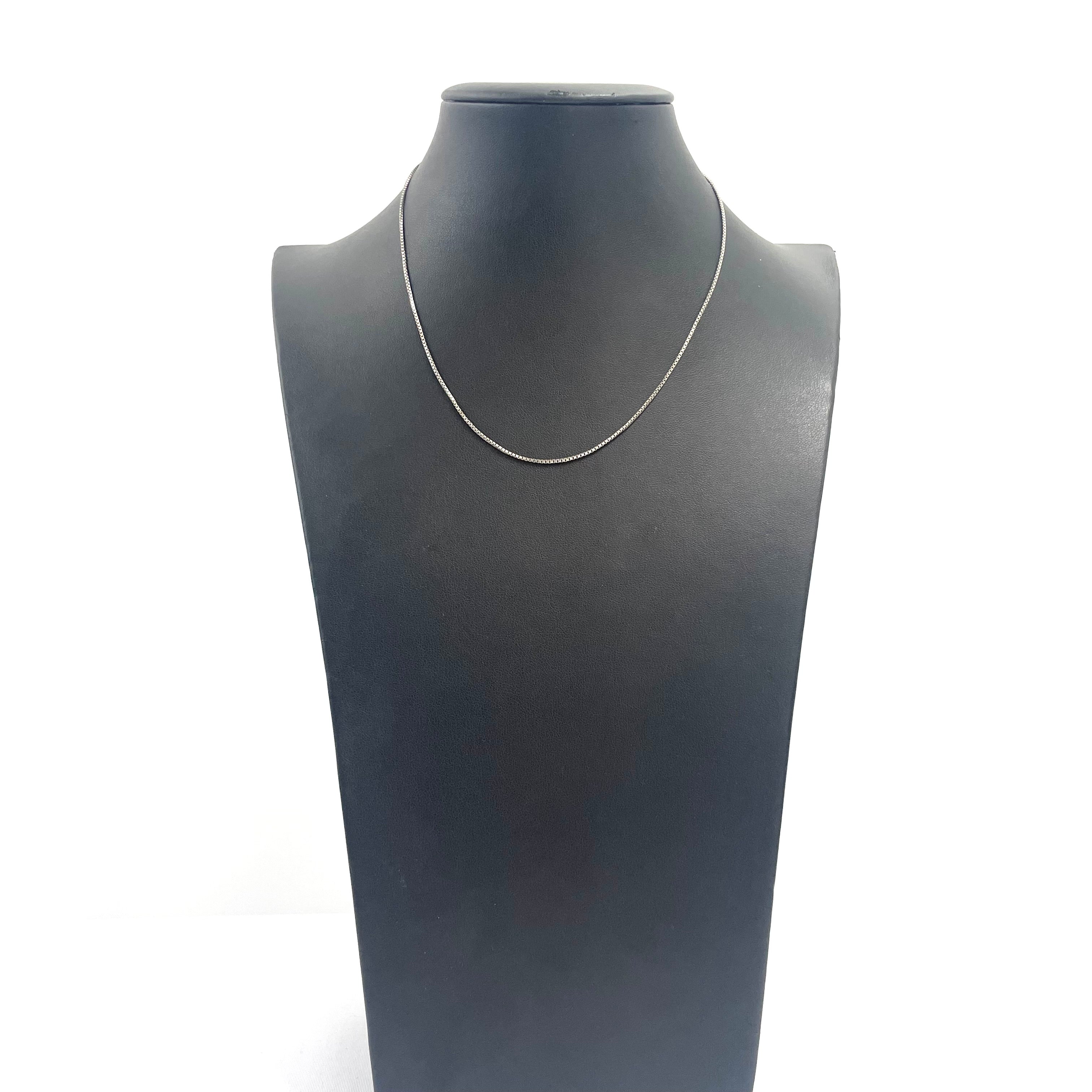 925 SILVER THIN BOX CHAIN 15" 1MM